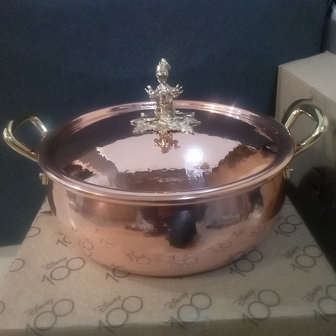 Ruffoni Disney Hammered Copper 6 Qt Braiser Pot Donald Duck Handle NWT Ltd Edtn