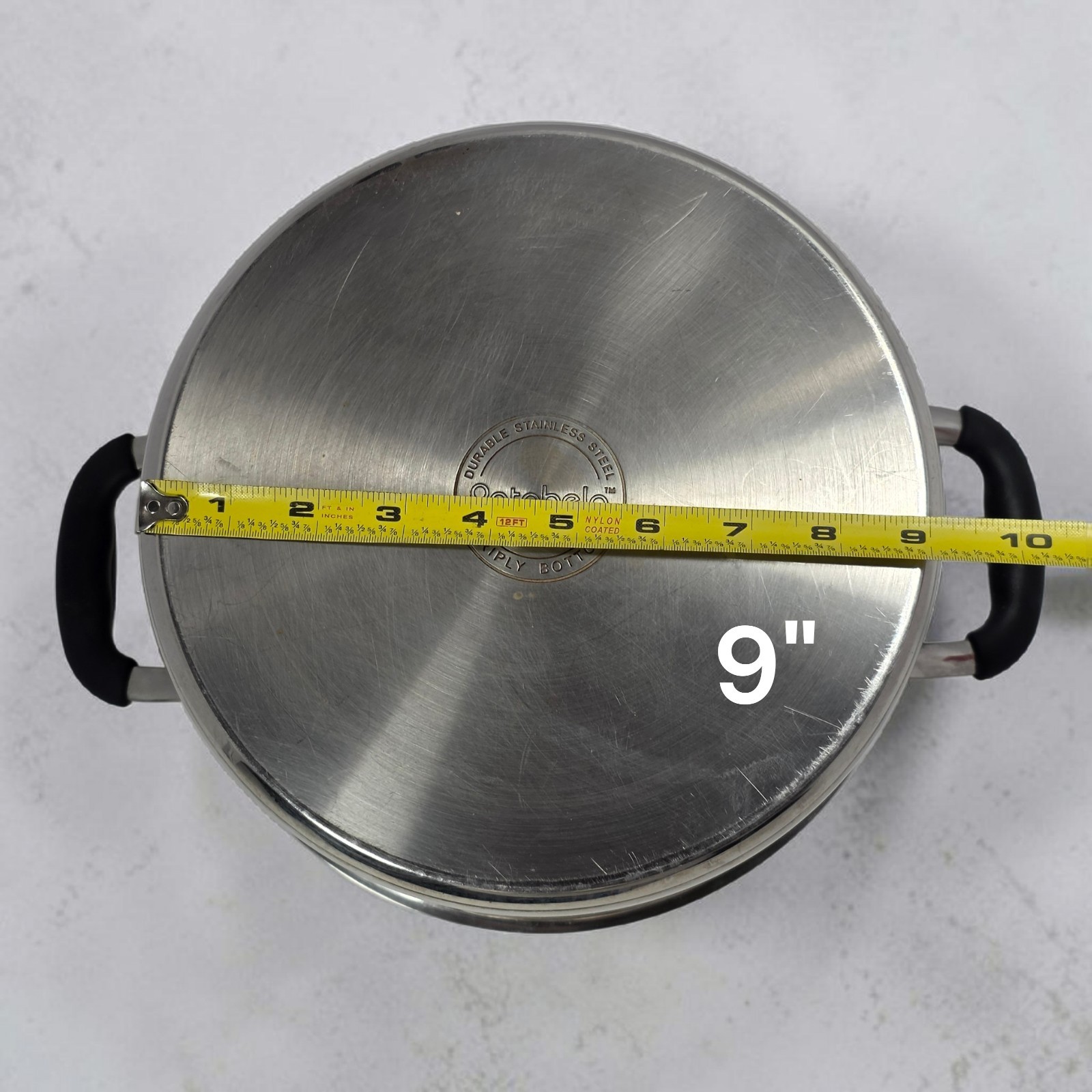 Potobelo Italia Triply Bottom Stainless Steel 4Qt Casserole Pot with Lid Handles