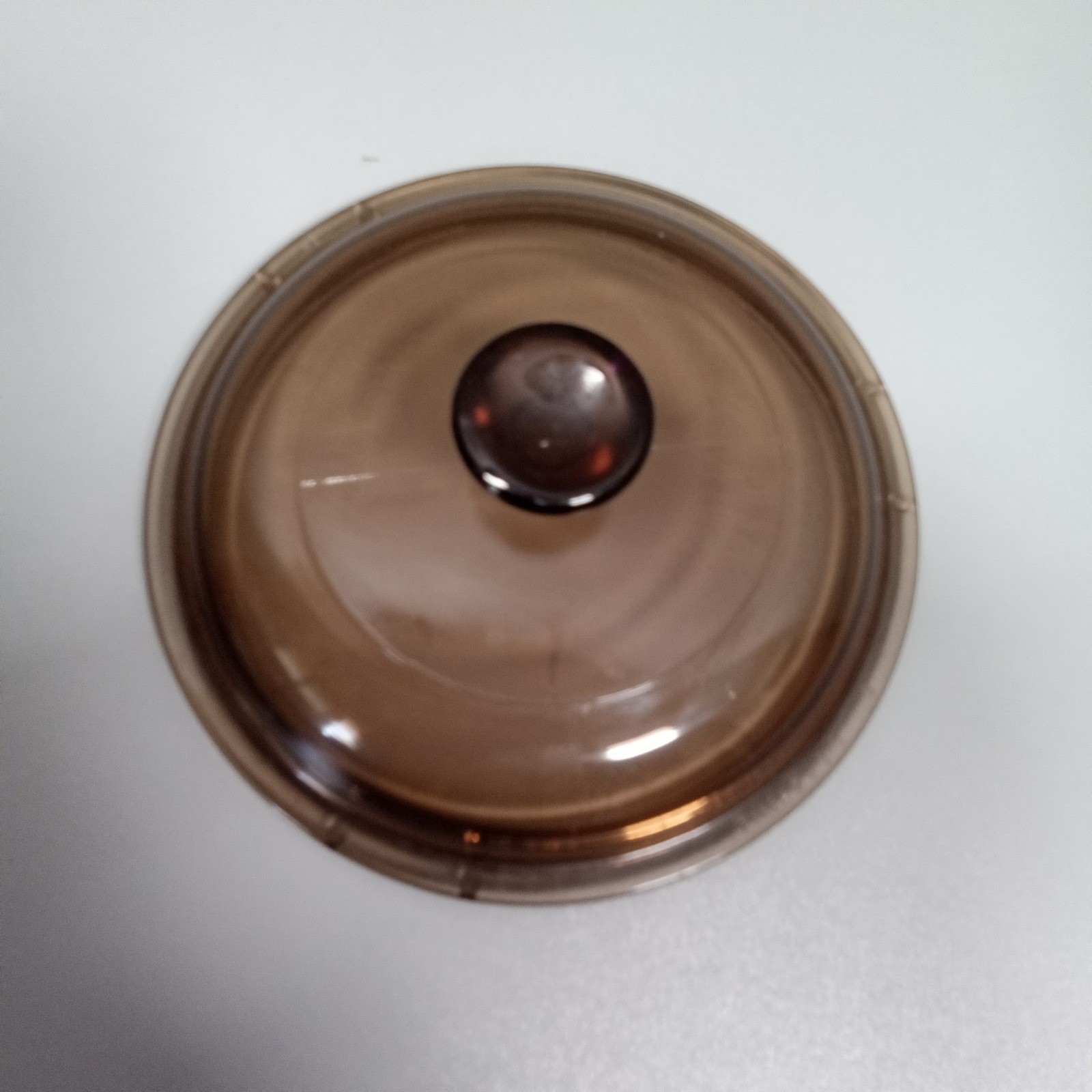 Pyrex Visions Amber Glass Replacement Lid V-1-C Brown 6.25 Inch Round V1C USA
