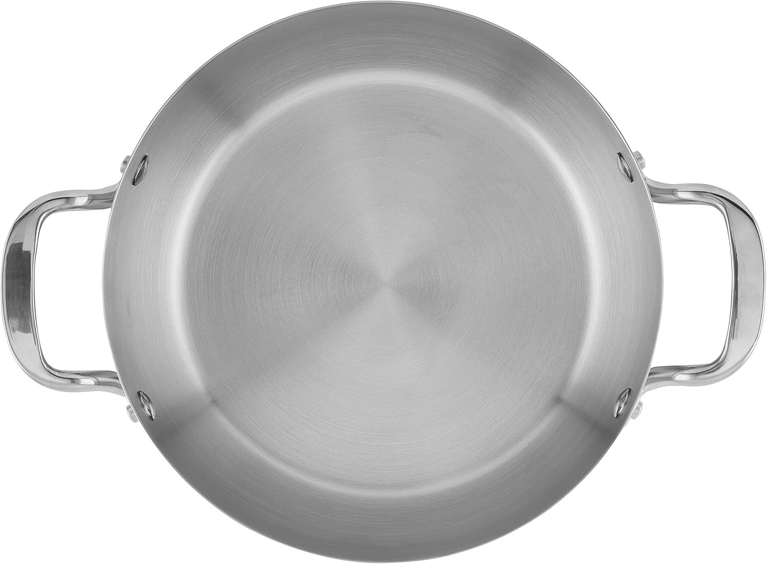 4QT Stainless Steel Induction Casserole Pot with Lid 3 Ply Base