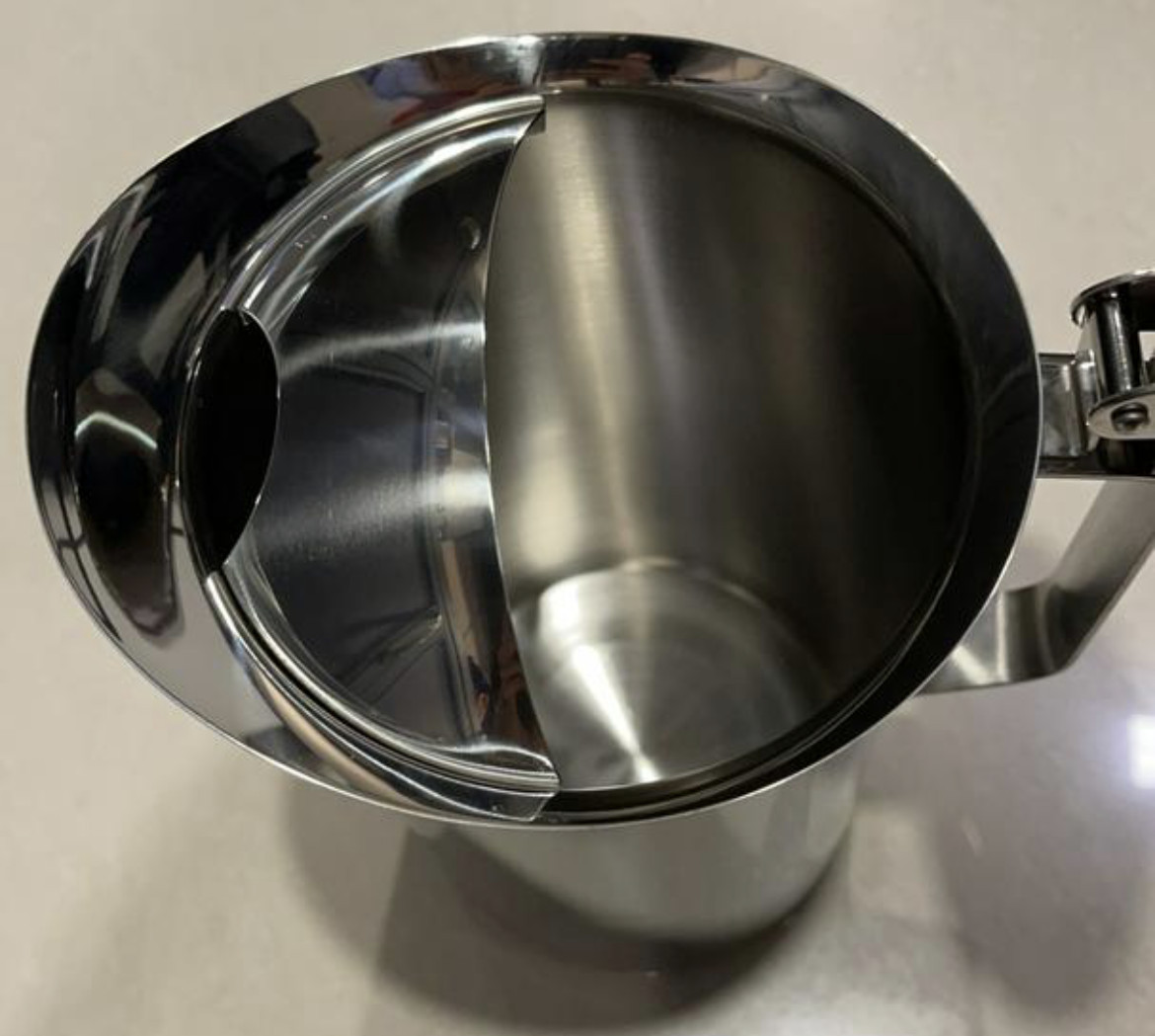 Thai Zebra Brand Water Jug Pouring Mouth with Lid Kitchenware Stainless 11cm