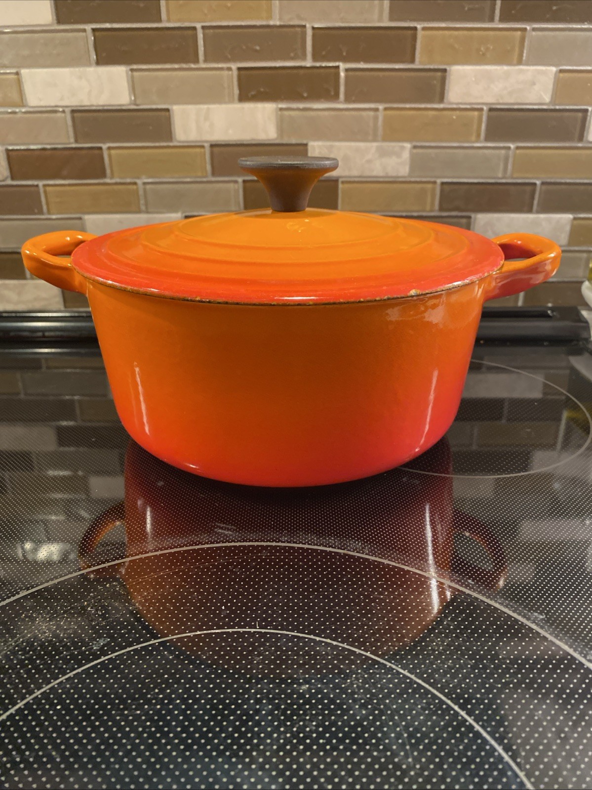 Le Creuset Cocotte Ronde 18cm Orange Cast Iron Dutch Oven Near Mint Rare