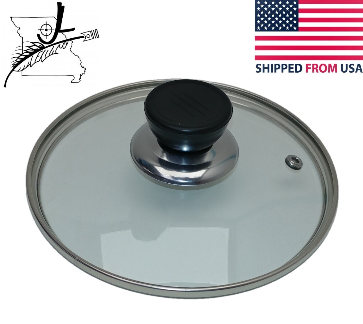6 3/4″ OD Glass Pyrex Lid SS Stainless Steel Metal Rim 6 1/4″ ID Replacement Pot