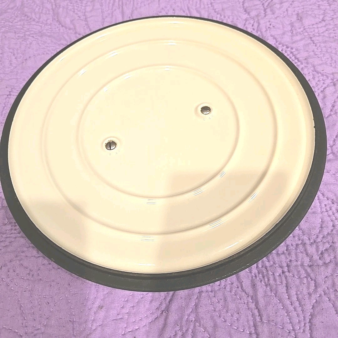 Martha Stewart Collection BLUE Enameled Cast Iron 6 Qt. Round Lid ONLY, Heavy