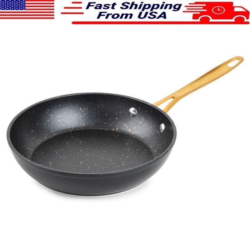 Non-Stick Fry Pan Stainless Steel W/Induction Base&Handle 8″ Oven Safe Up 500 °F