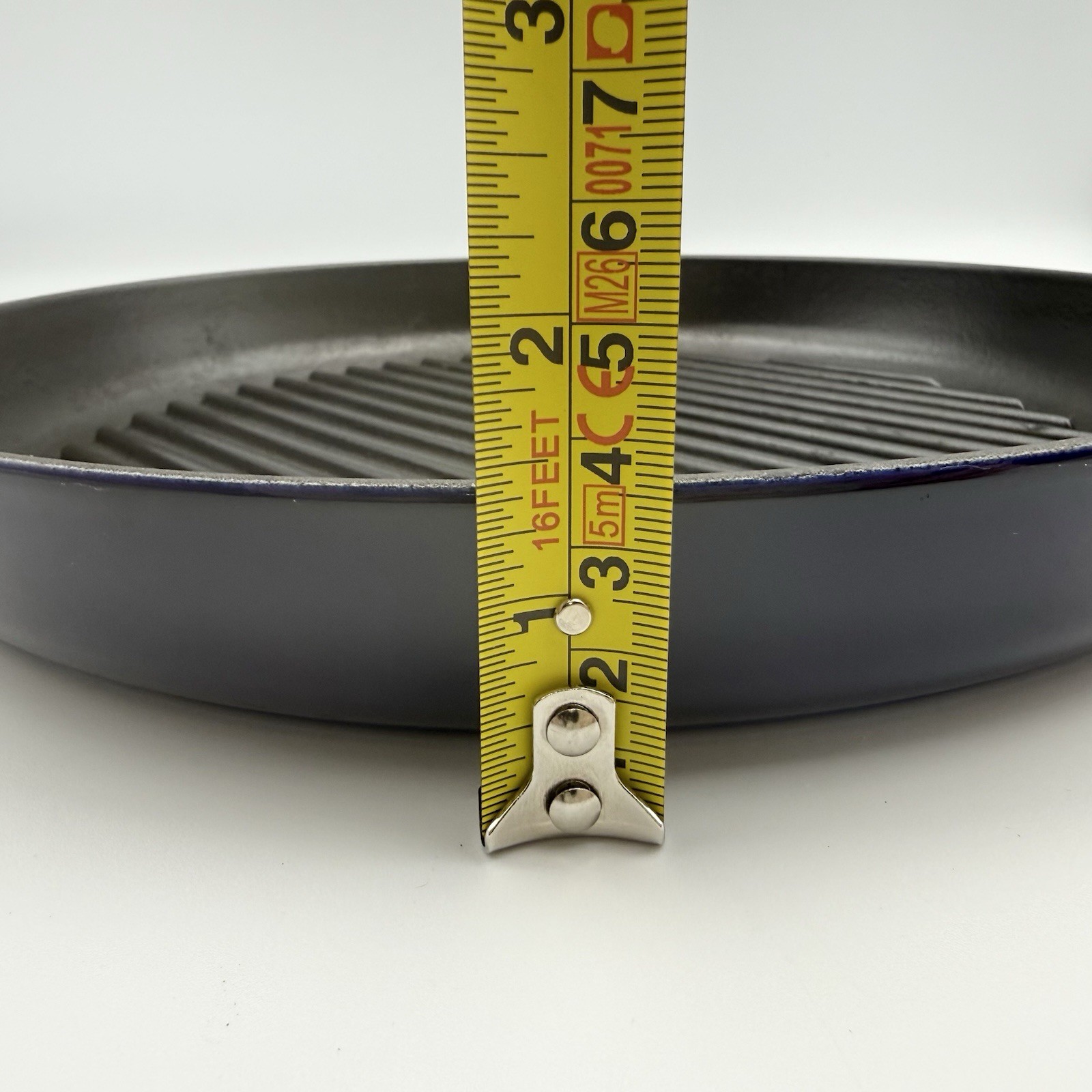 Staub #26 Dark Blue 10” Double Handle Pure Grill Pan Made in France
