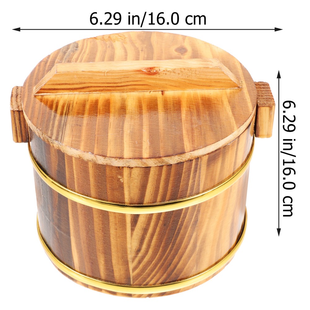 Wooden Rice Mixing Tub Steamer Rice Bucket Multi Functional Sushi 16cm