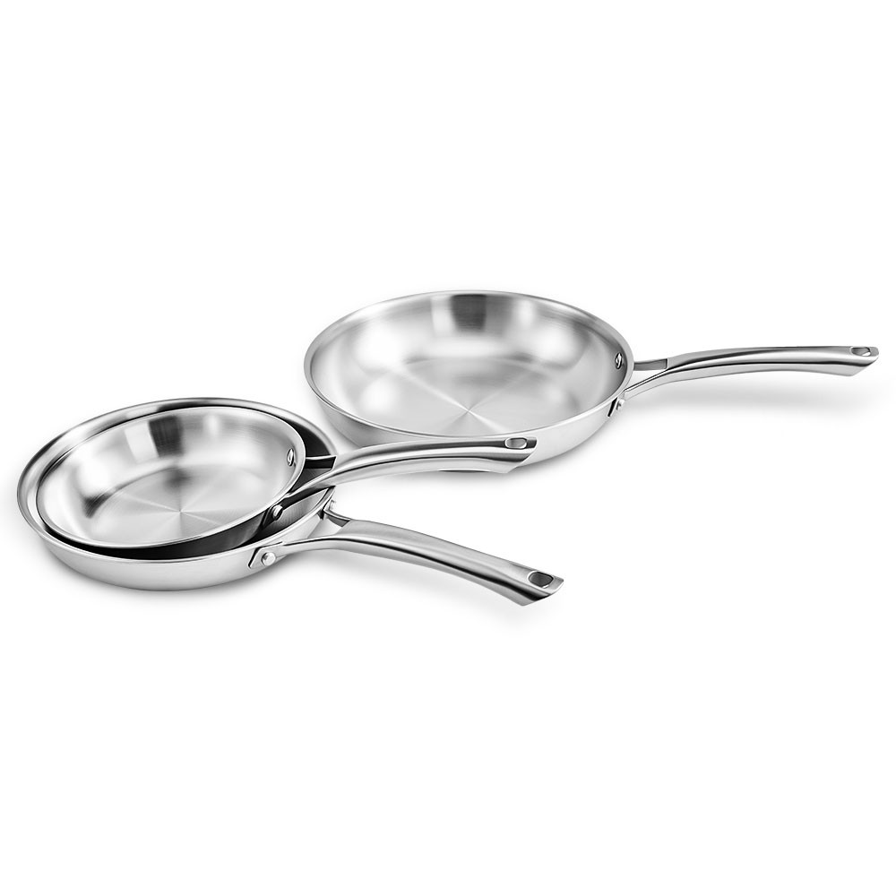 Stainless Steel Frying Pan set, 8”/10”/11” Cooking pans, Kitchen Cookware Set