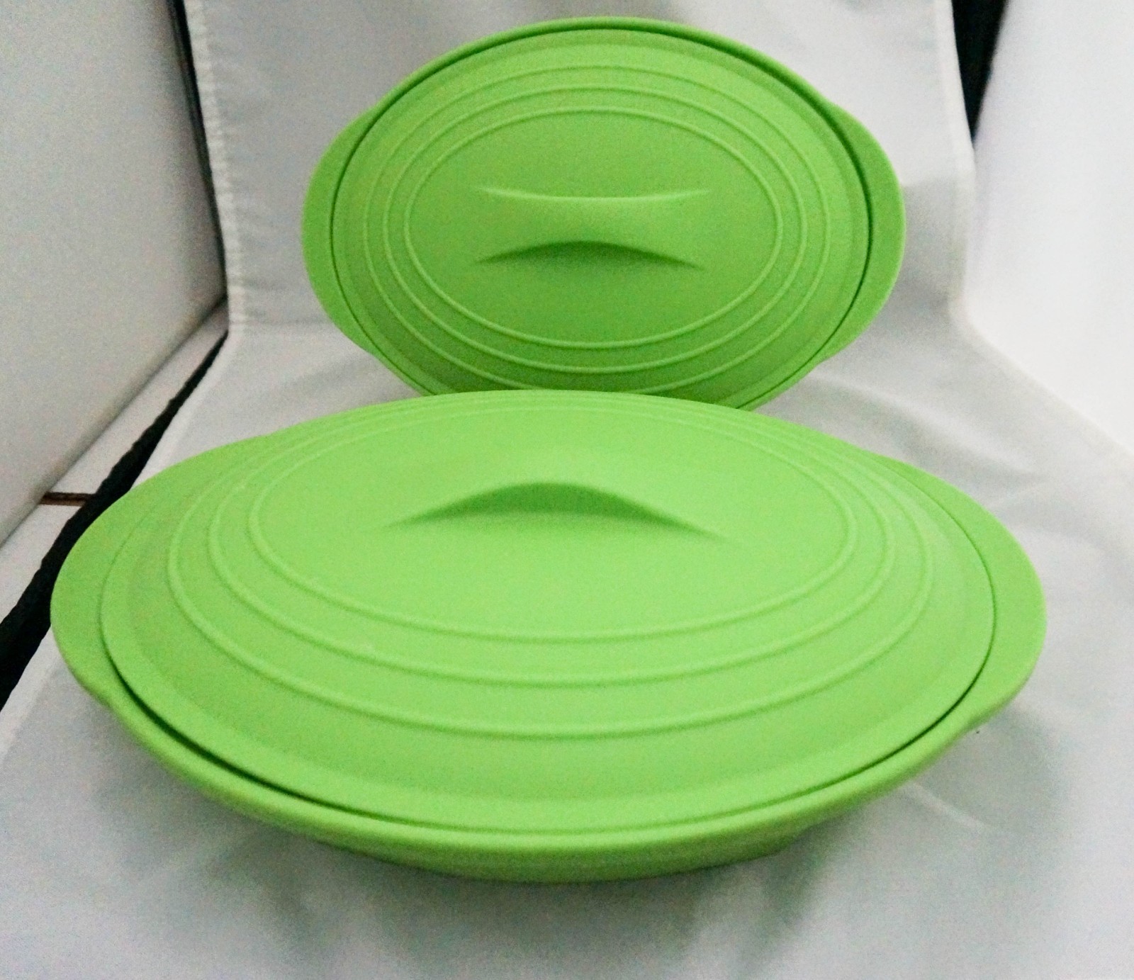 2 New Norpro Silicone Covered Steamer Dish Large & Medium