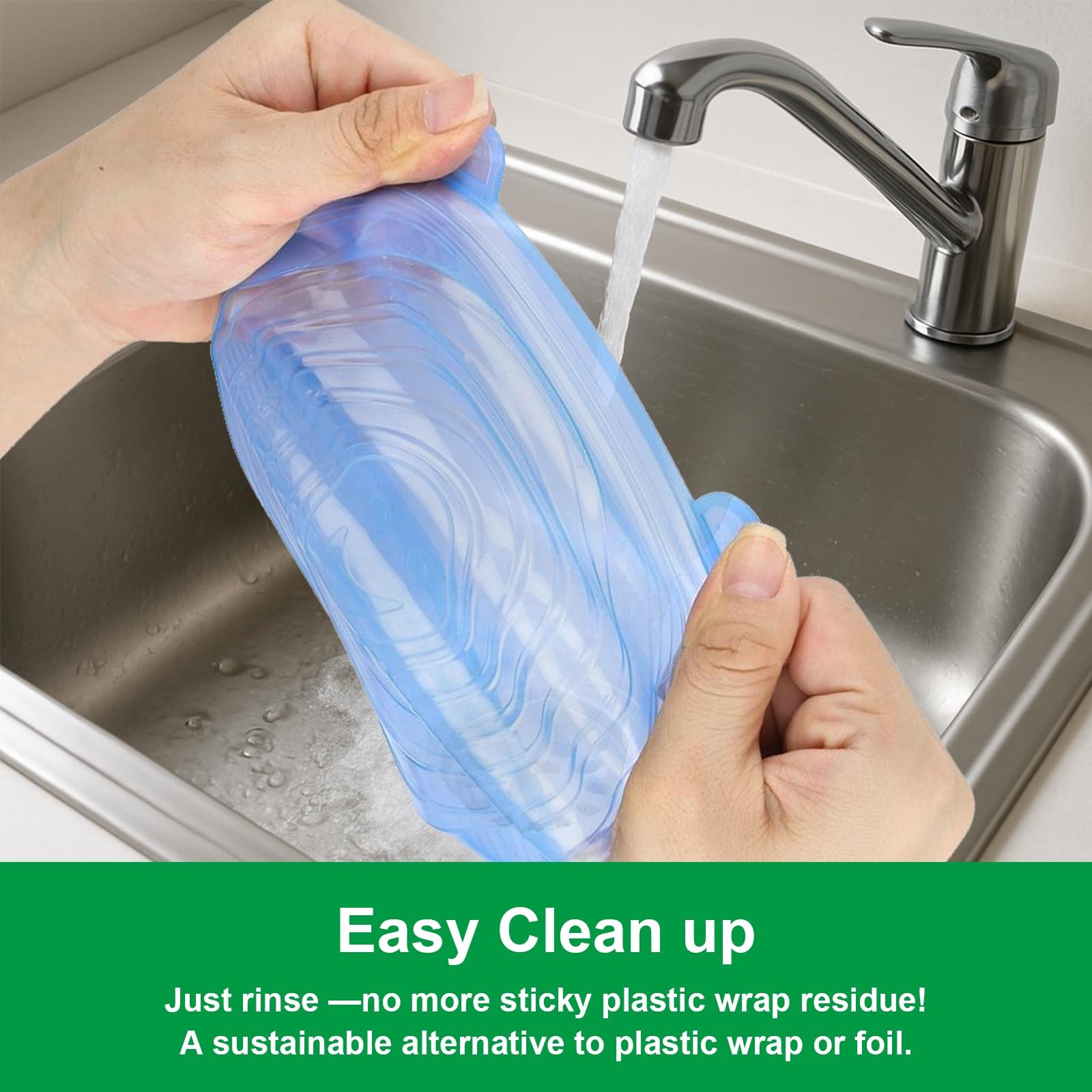 Silicone Stretch Lids – 6 Pack Reusable Food Covers,Flexible Silicone for Bow…