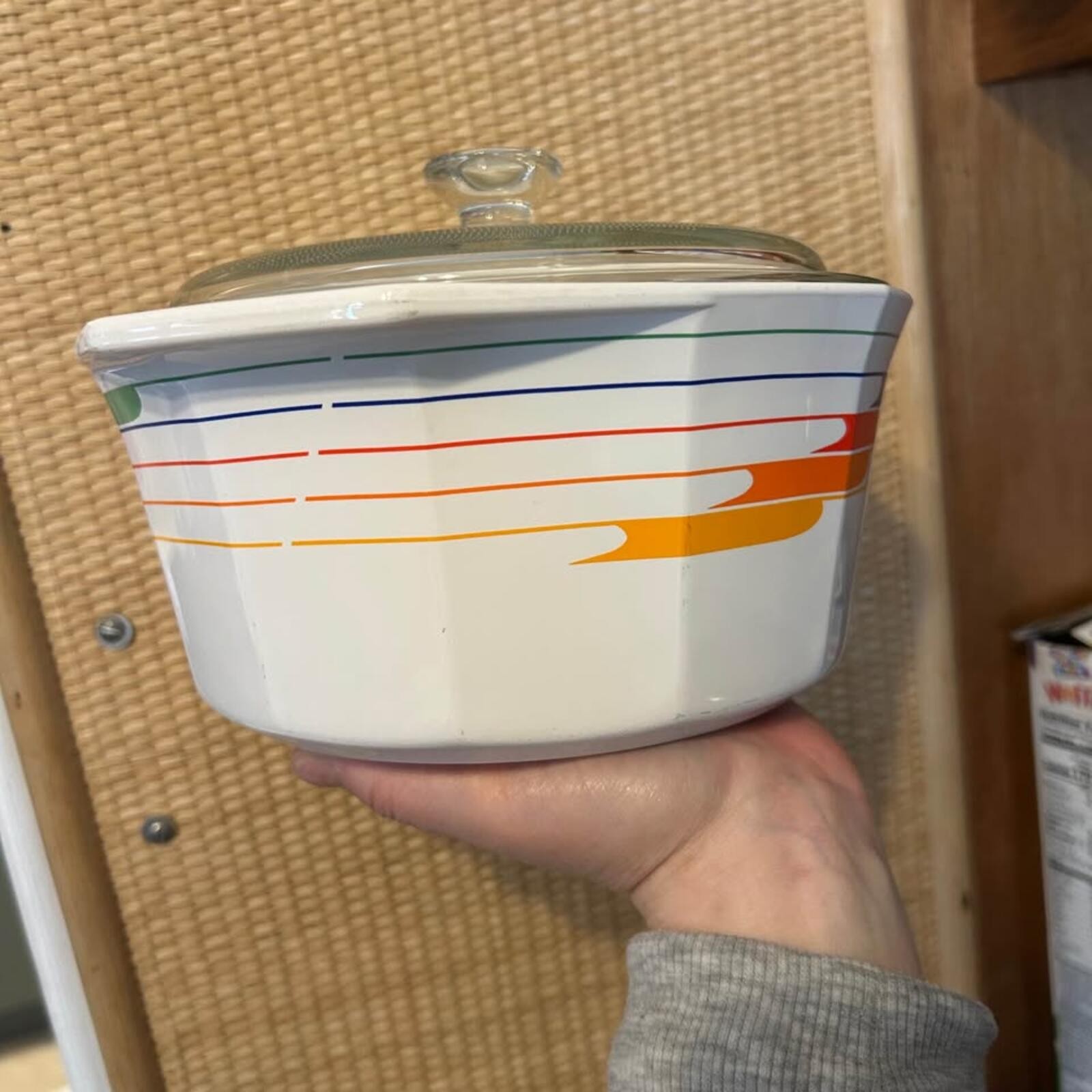 Fire and Ice Mikasa Rainbow Casserole Dish with lid Studio Nova Hi Fi VTG 70s/80