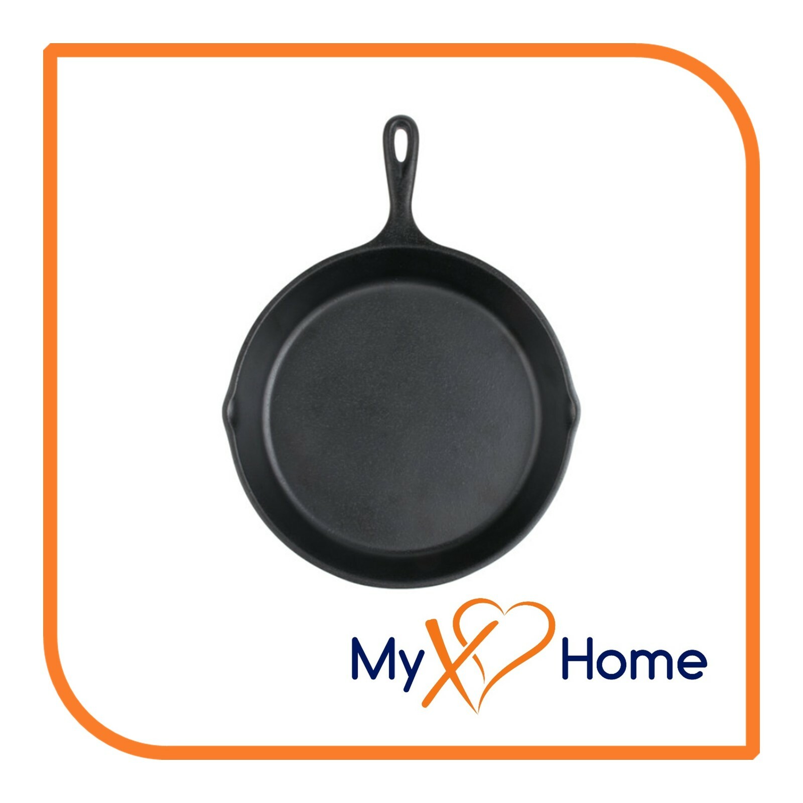 10″ Round Cast Iron Frying Pan / Skillet with Handle (4 Skillets) by MyXOHome