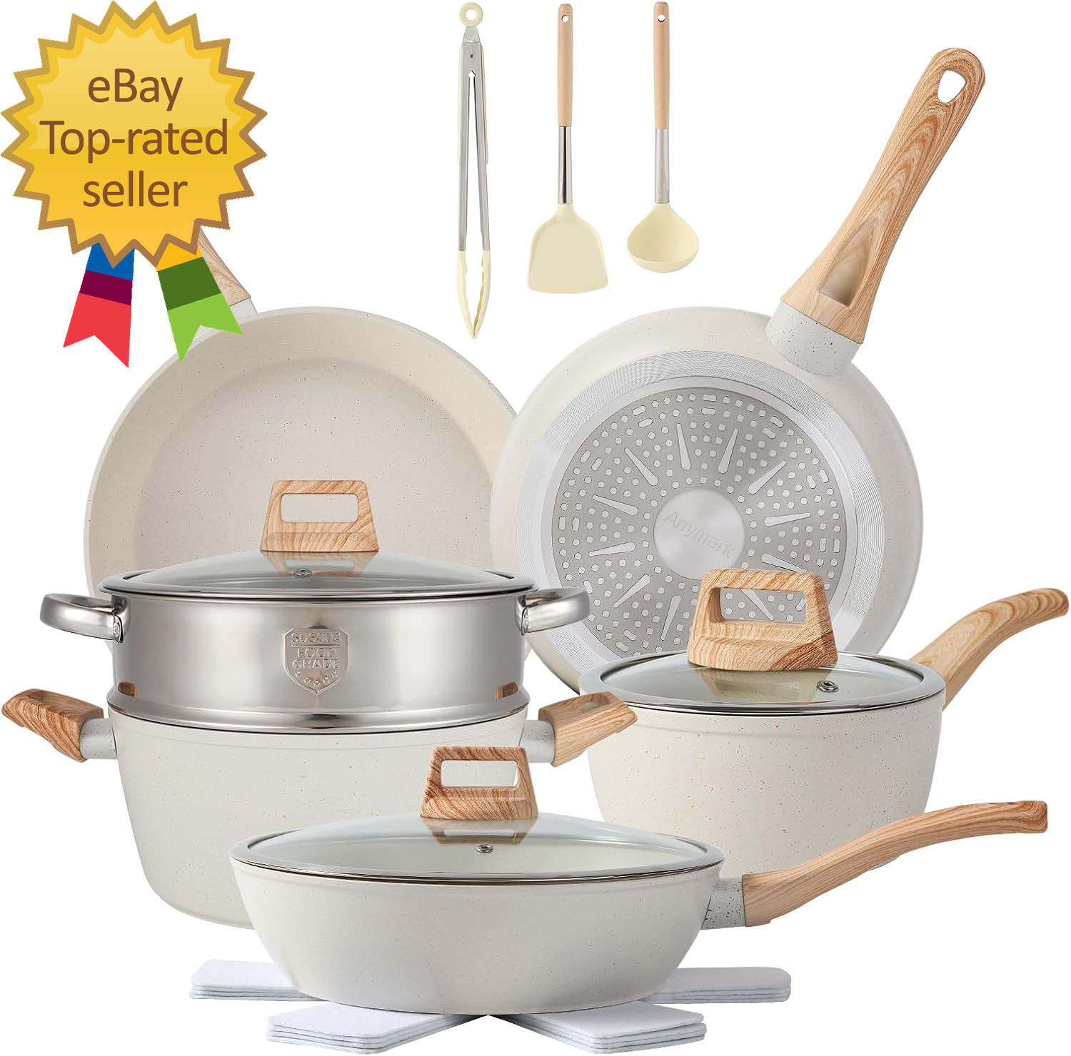 16PCS Pots and Pans Set Non Stick Cookware Set Nonstick