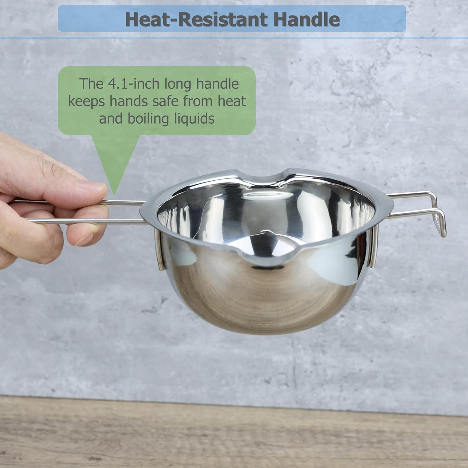 Stainless Steel Melting Bowl 400ML Double Boiler for Chocolate Candy Butter Wax