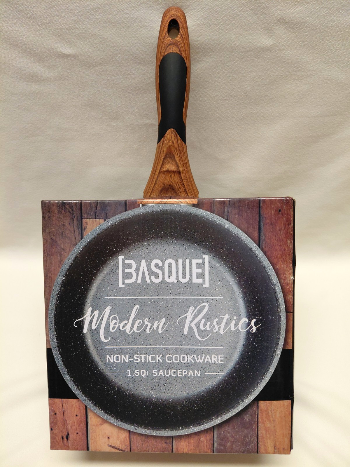 Basque Modern Rustics 1.5 QT Saucepan Induction Bottom Marble Non-Stick Cookware