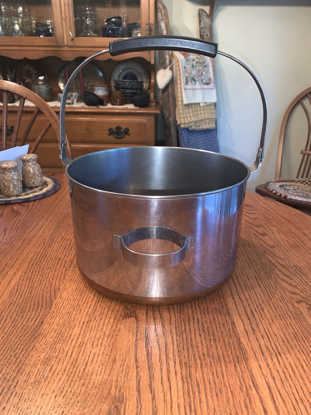Vintage Revere Ware 6 Quart Copper Clad Stock Pot w/ Bail Handle No Lid – NICE!