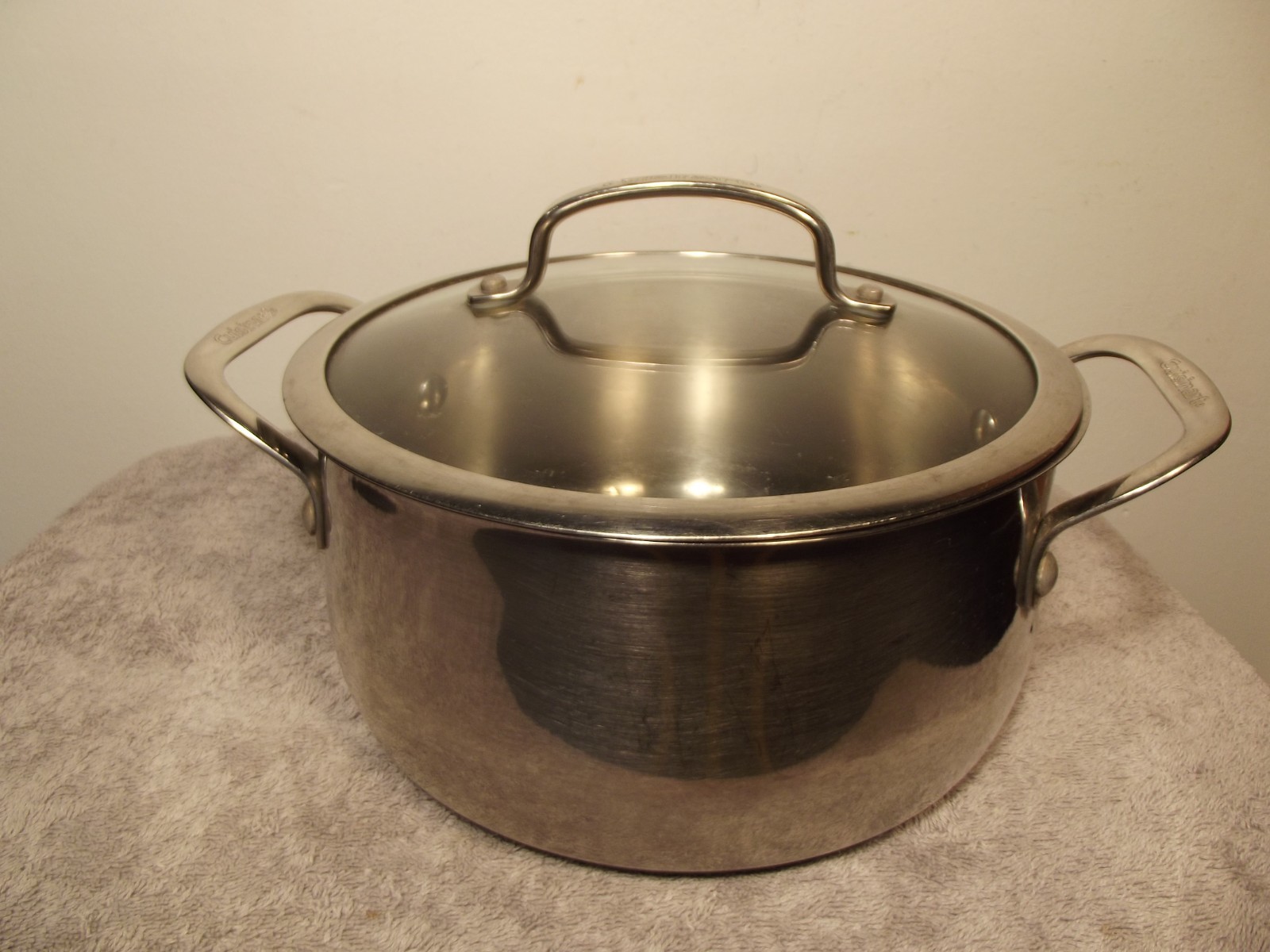 CUISINART 4 QT Stainless Steel Dutch Oven Model #444-22 With Glass Lid