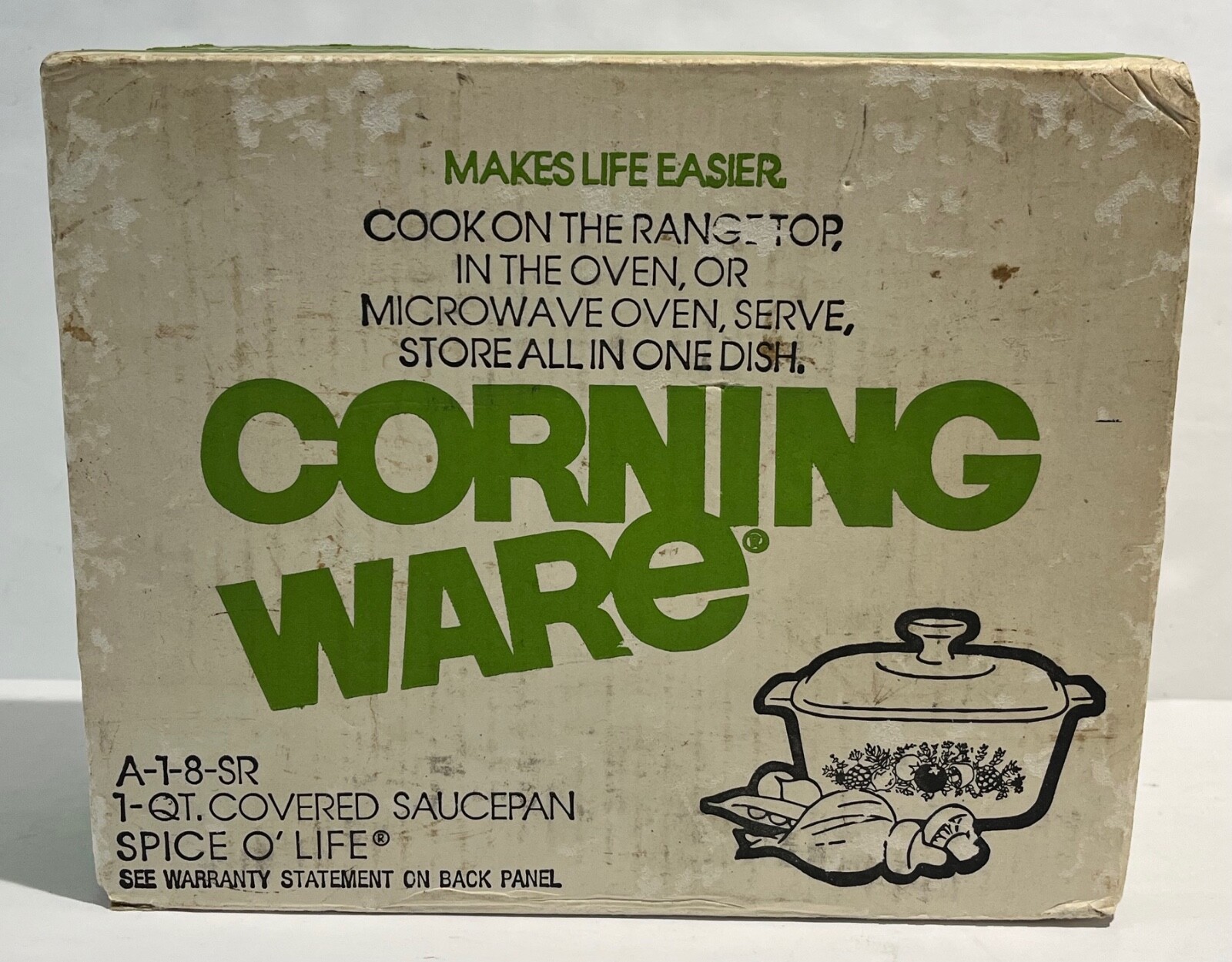 Vintage Corning Ware 1-Qt. Covered Saucepan Spice O’Life A-1-8-SR