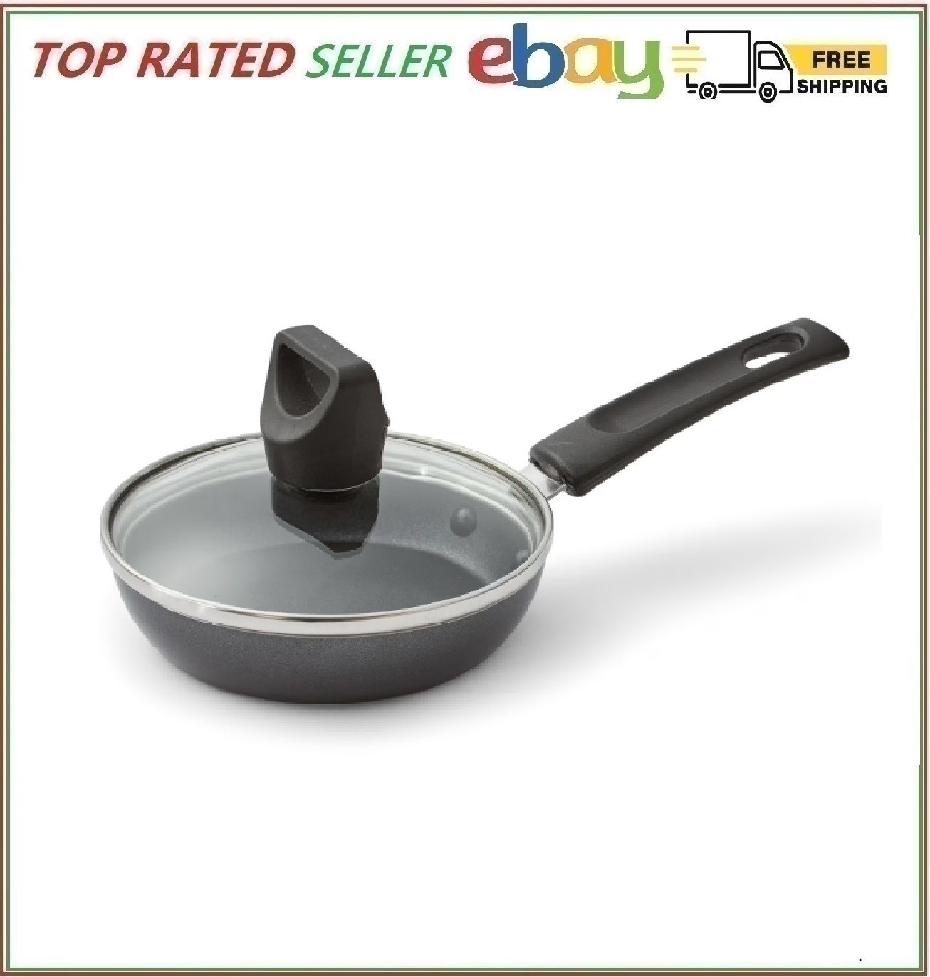 Small Frying Pan Nonstick Frying Pan 4.5 Inch With Lid Covered One Egg Wonder