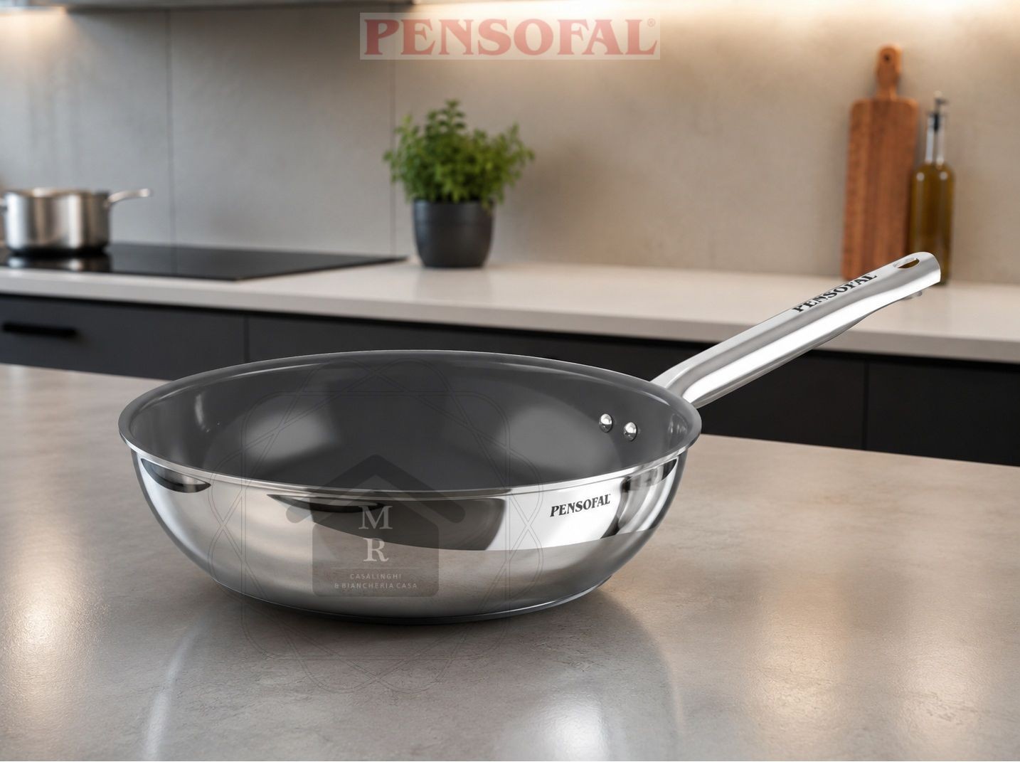 New Era Stainless Steel Non-stick Natural Ceramic Coating Pasta Cooker Wok