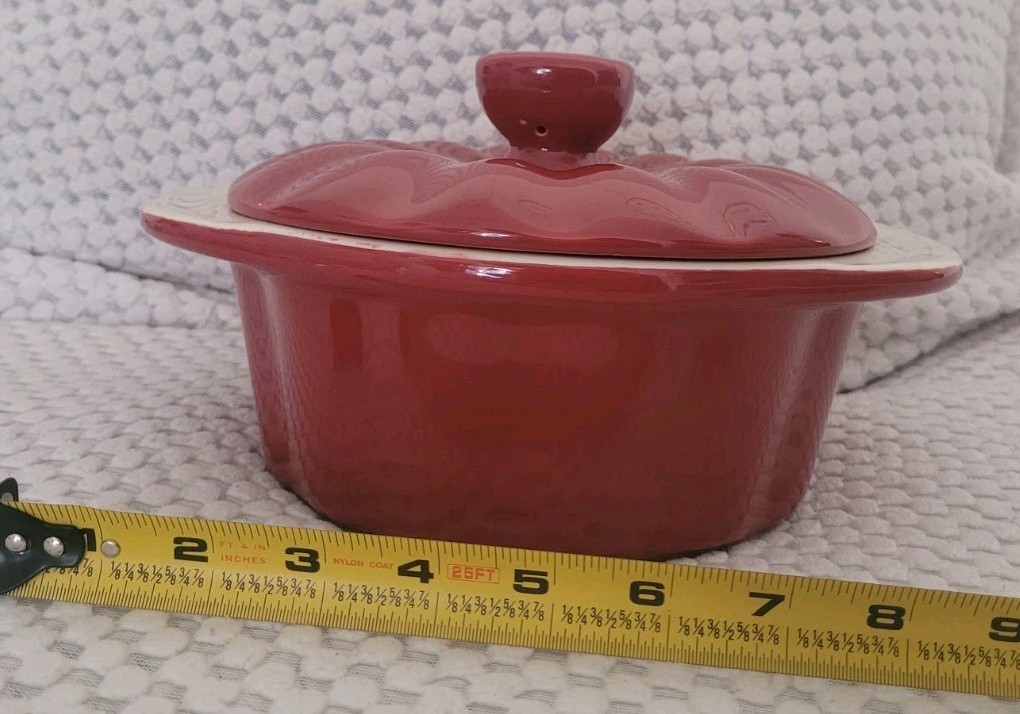 1.5 Quart Casserole/Baking Dish TOMATO RED🍅 w/Lid-BBQs Thanksgiving Christmas