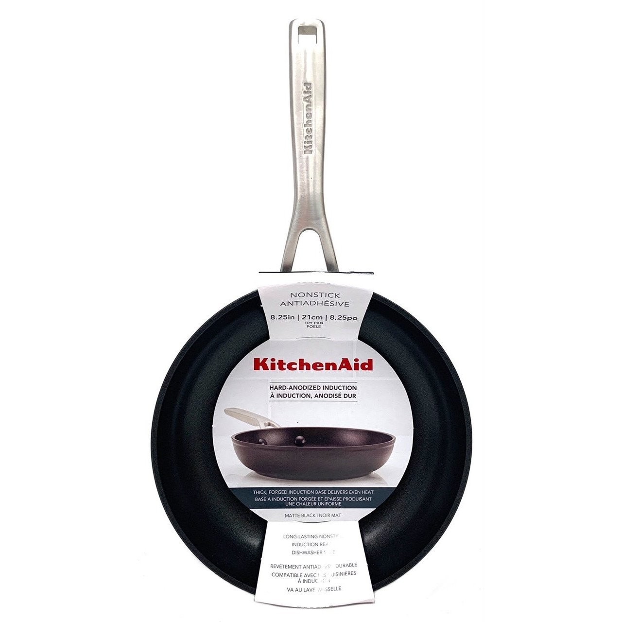 KitchenAid Hard Anodized Induction Nonstick Fry Pan/Skillet, 8.25 Inch, Matte…