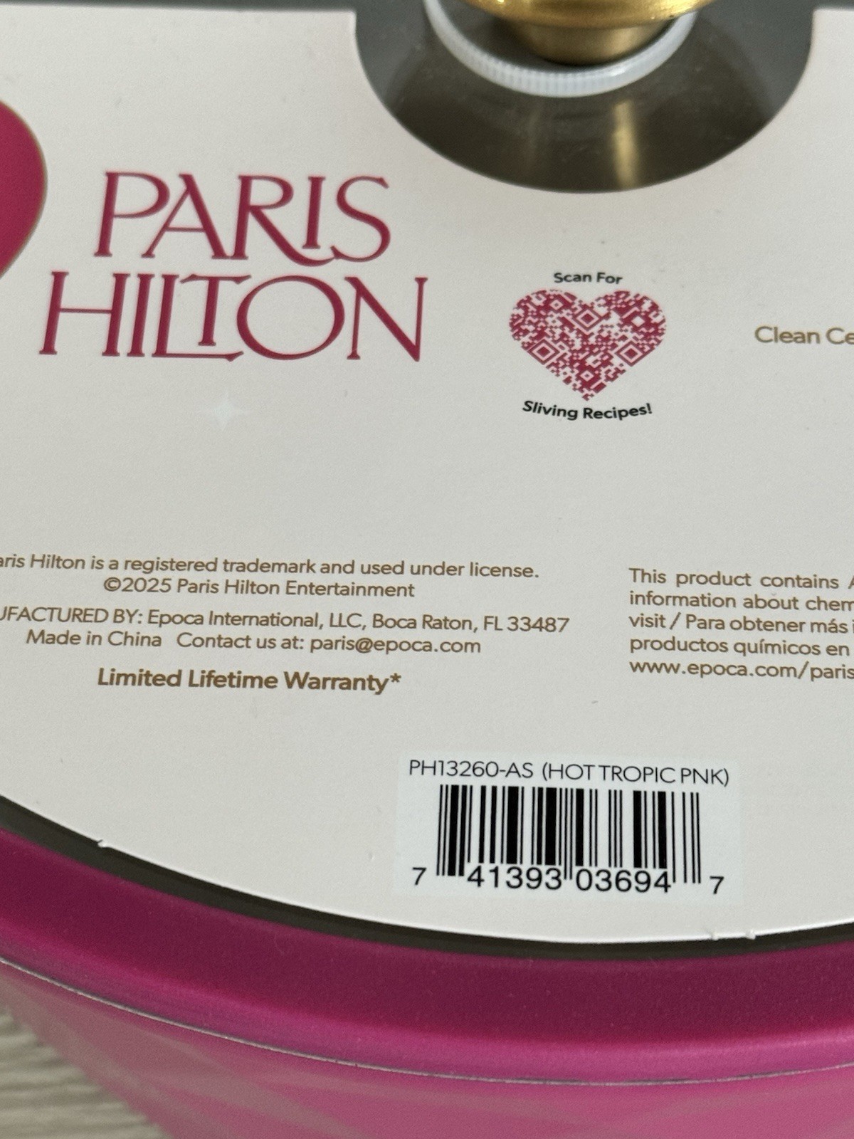 Paris Hilton 4.6 Qt Cast Aluminum Dutch Oven in Hot Tropic Pink Rare & VHTF!