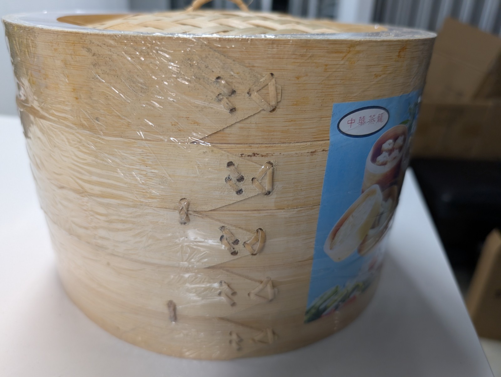 2 Tier Natural Bamboo Asian Steamer Basket 10″ Dumpling Bun Shrimp Crab Steamer