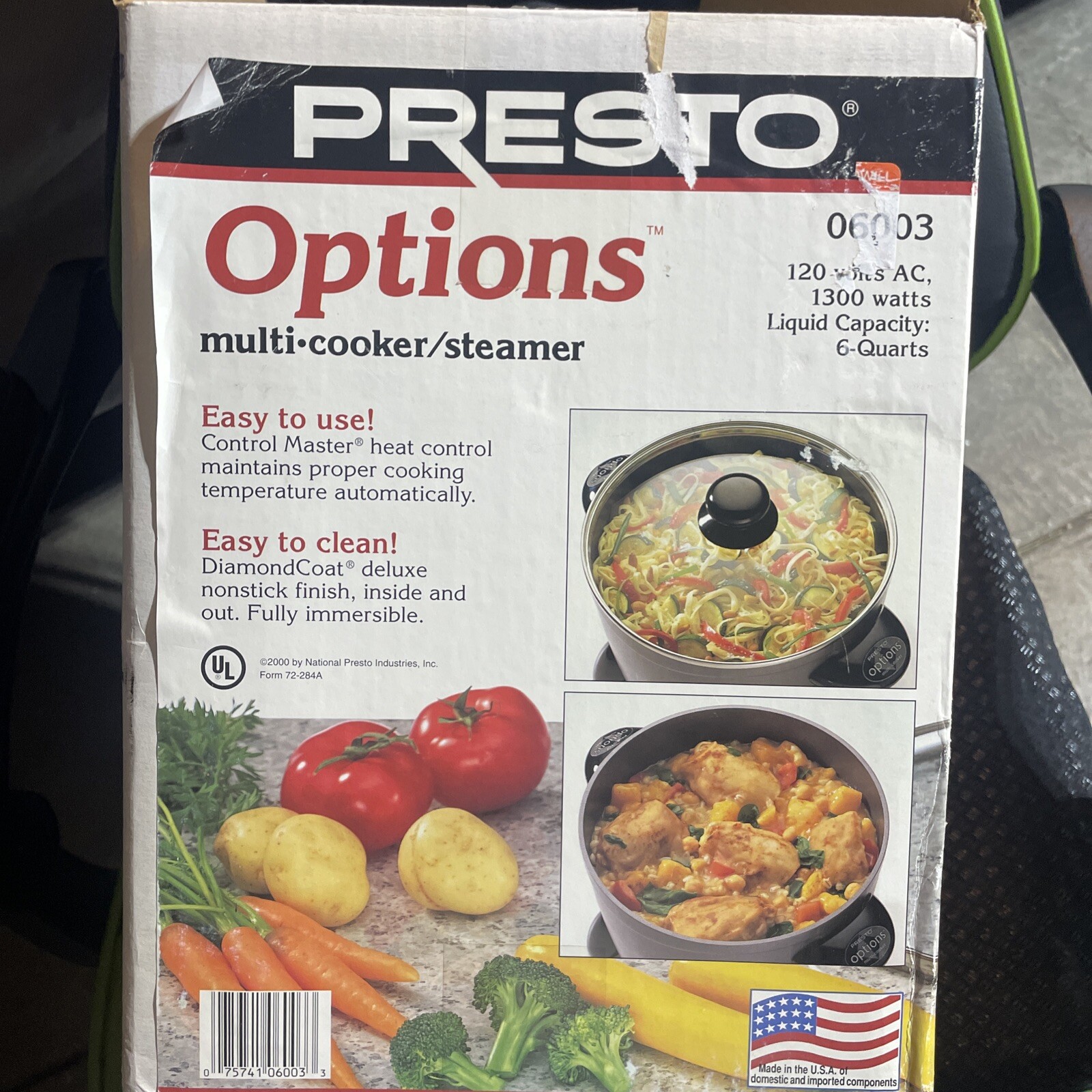 Presto Multi-Cooker Dark Gray Electric Non-Stick Interior, Easy To Use And Clean