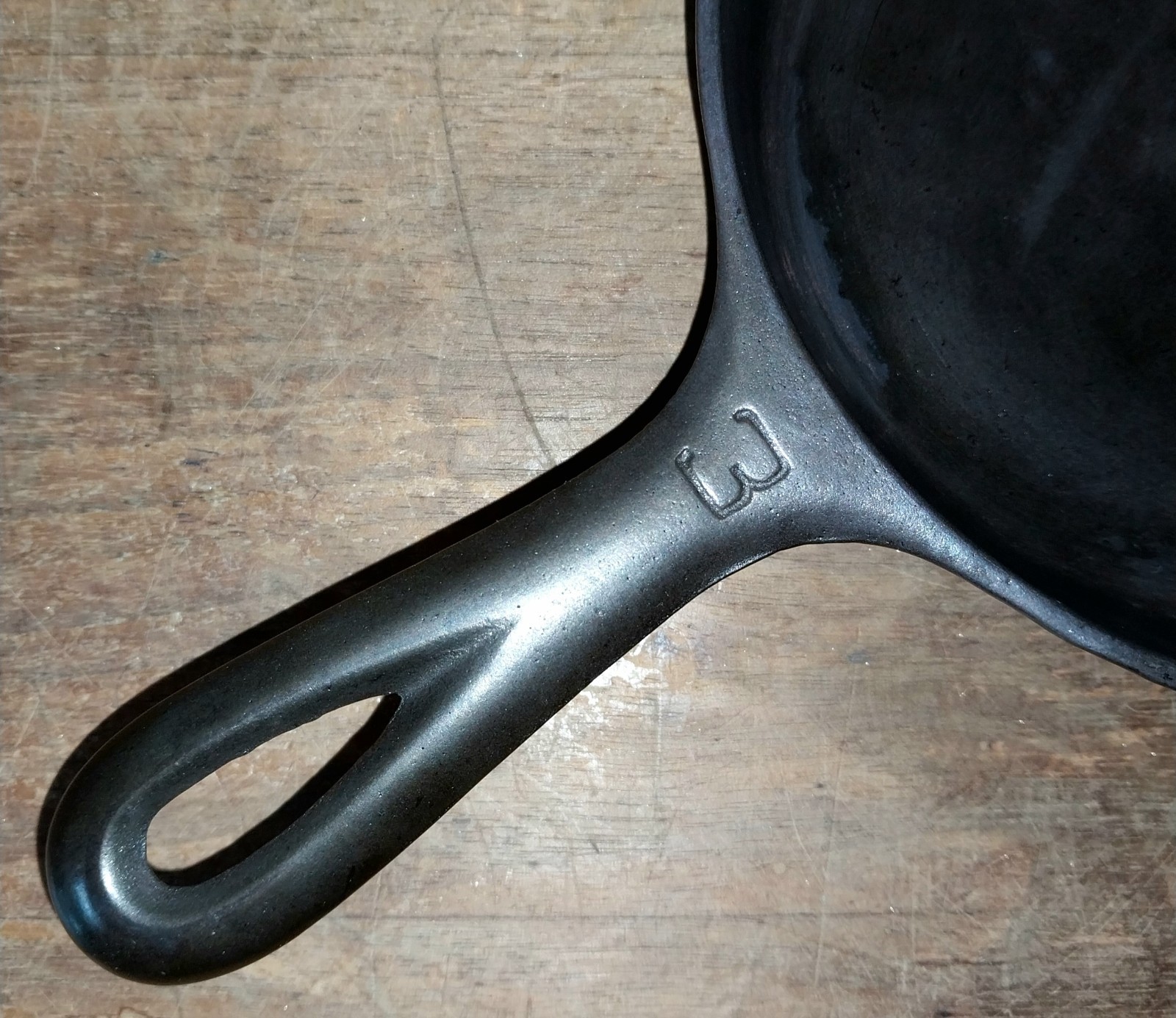 “NICE” 1930-1939 No.3 GRISWOLD 709 Large Block Logo Smooth Bottom Skillet “FLAT”