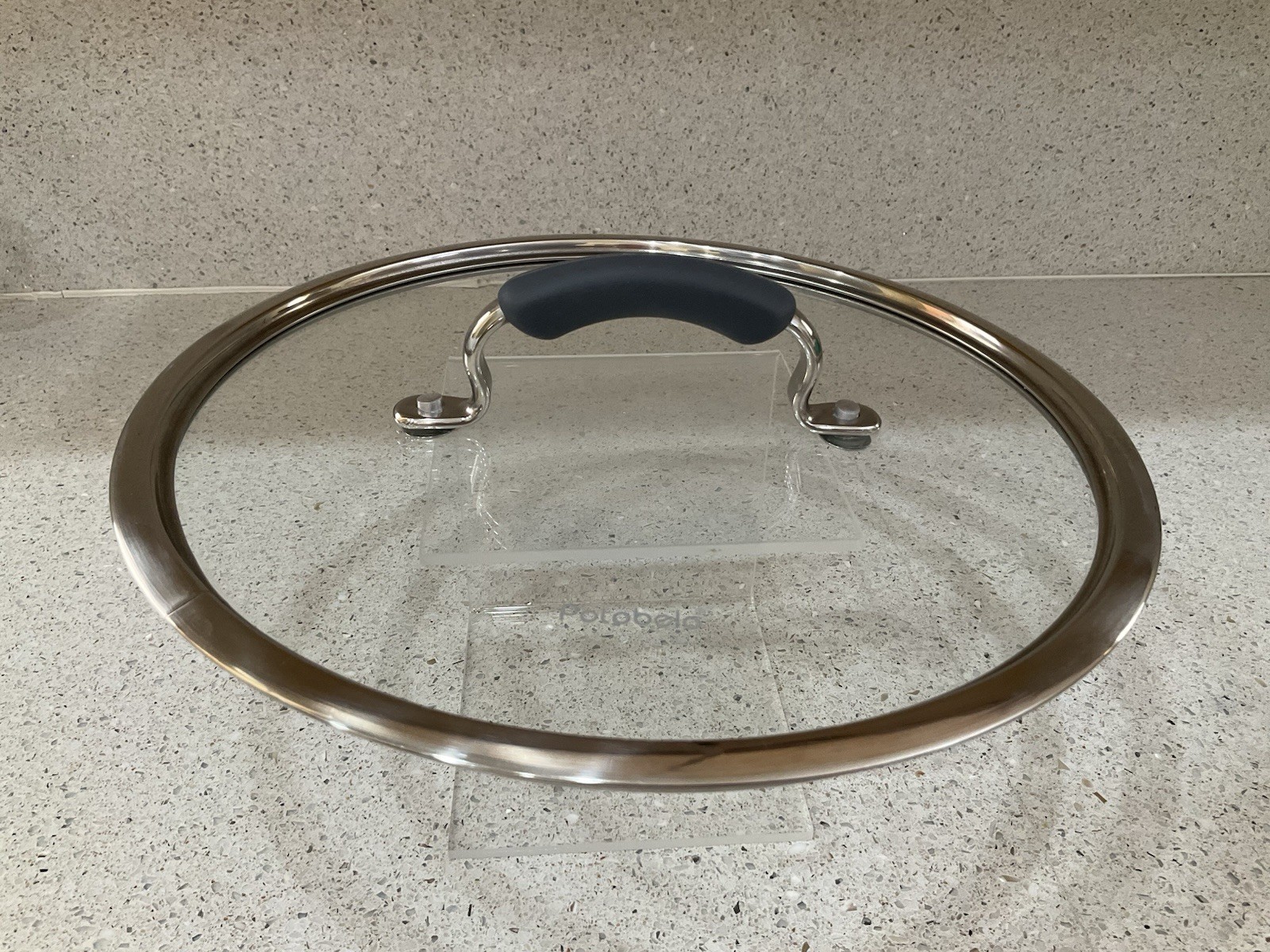 Potobelo Glass & Stainless Steel Replacement Lid Rivet Handle 9” ID 9.5 OD