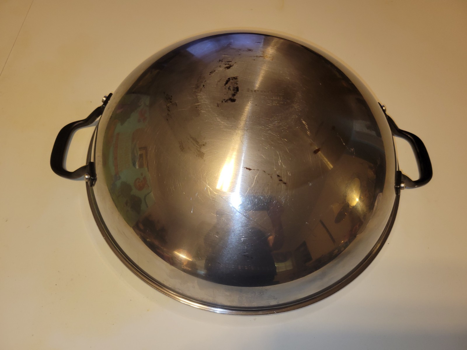 KitchenAid 15″ Stainless Steel Wok 5-Ply Clad POT/PAN GOOD USED CONDITION