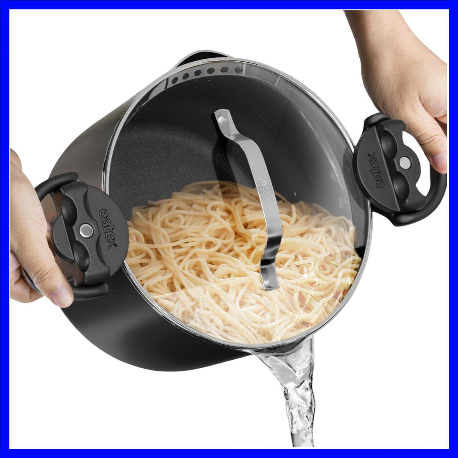 Pasta Pot with Strainer Lid – 5 Quart Multipurpose Stock Pot, Simmer Spaghett…