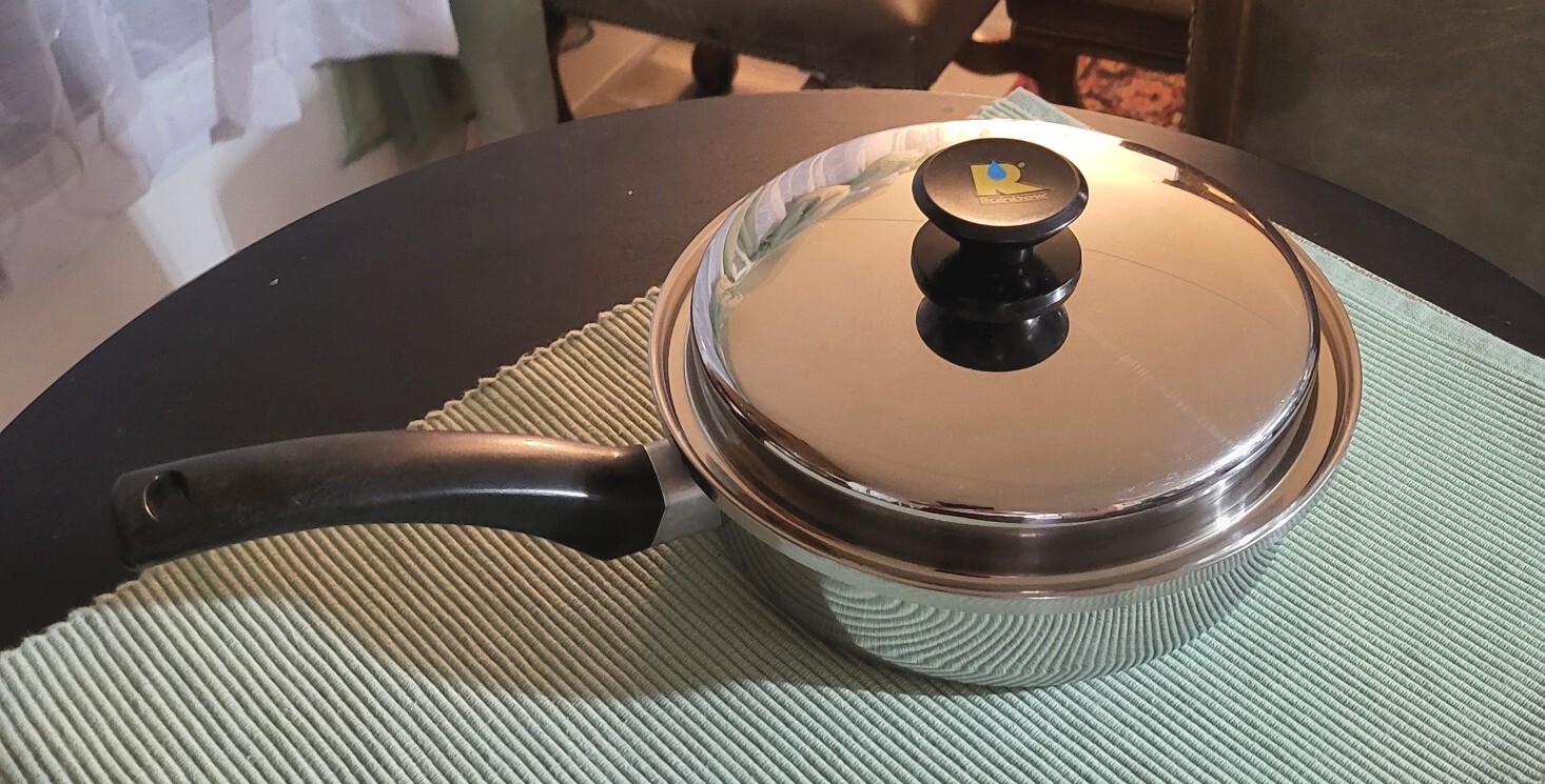 VTG RAINBOW SAUCE PAN POT COOKING SYSTEM 8″ LID SURGICAL STAINLESS STEEL 🇺🇸