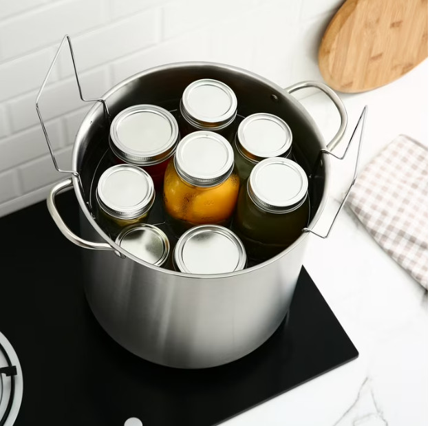 21.5 Quart Stainless Steel Canning Pot with Rack for Home Preserving