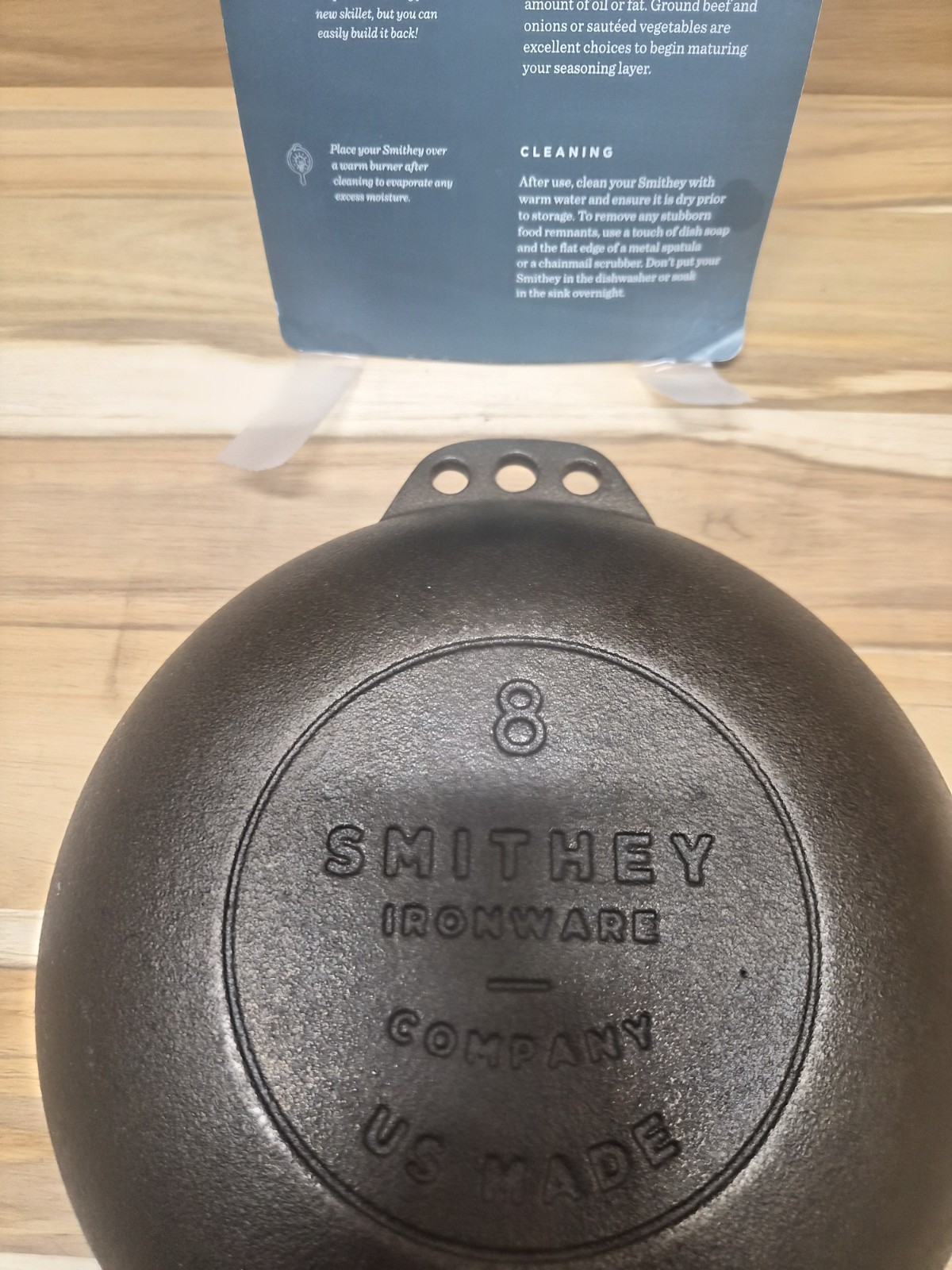Smithey Ironware Co. No. 8 Chef Skillet Cast Iron Smooth Interior US Made