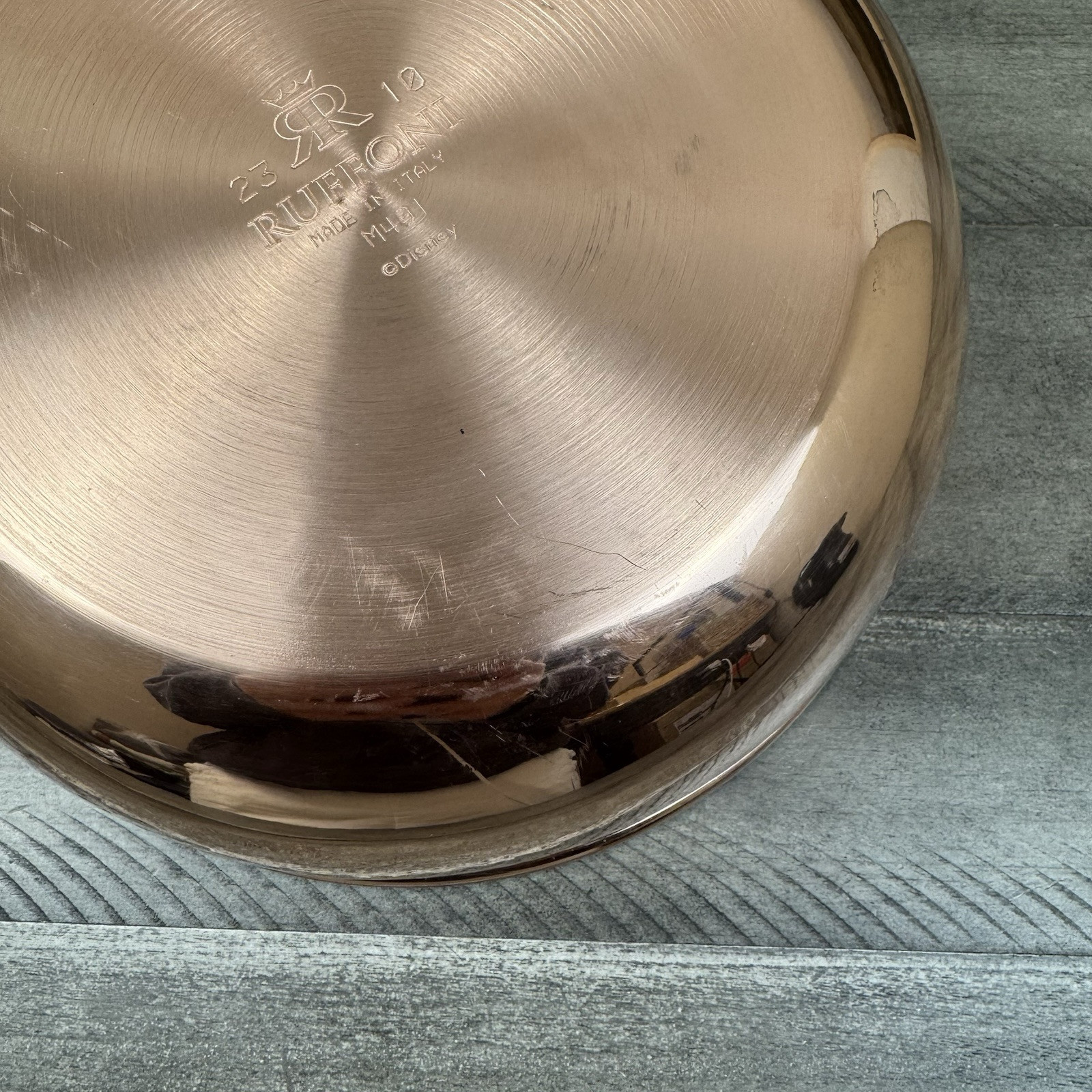 Ruffoni Historia Disney Hammered Copper Chef Pan NO/Lid Scuffed Tarnished Read