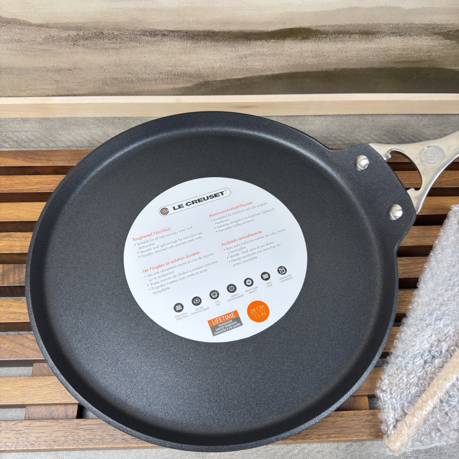 Williams Sonoma Le Creuset Toughened Nonstick PRO Crepe Pan 11” Scuffed Read
