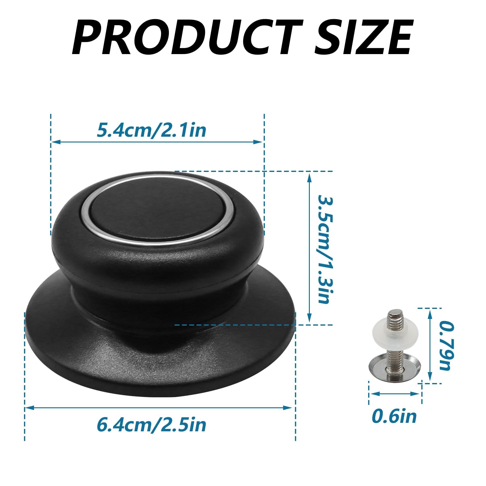 4 PCS Pot Lid Top Replacement Knob Universal Pot Lid Knob Handle, Heat Resist…