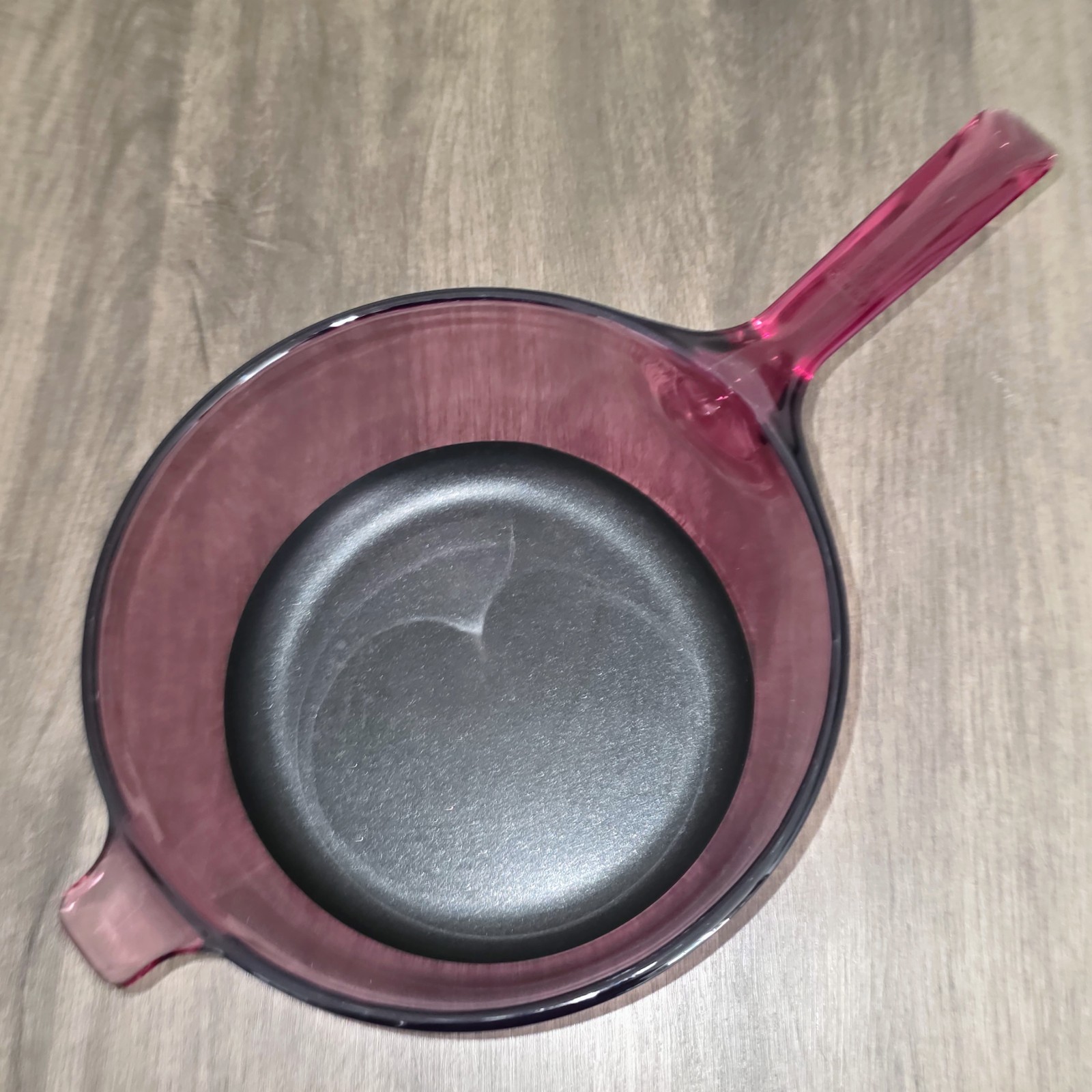 Set of 4 Corning/Pyrex Vision Cranberry Glass Cookware Pans with 3 Lids