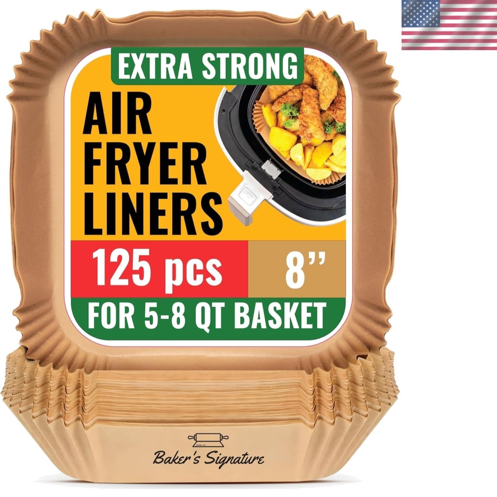 Air Fryer Parchment Liners 125 Pack Disposable Non Stick