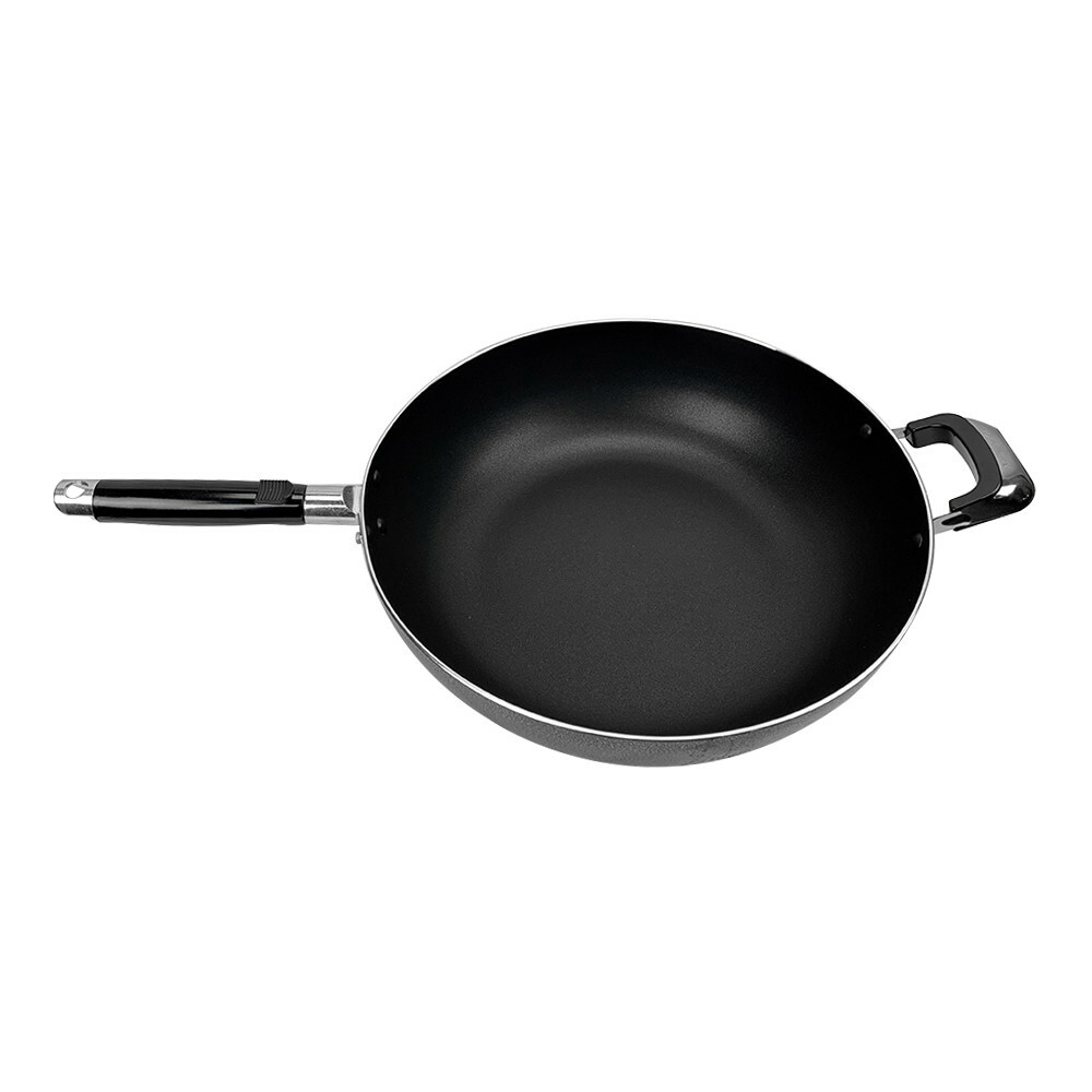 13-1/2″(34cm) Non-Stick Coating Wok Pan Side Handle Cooking Pot Cookware Kitchen