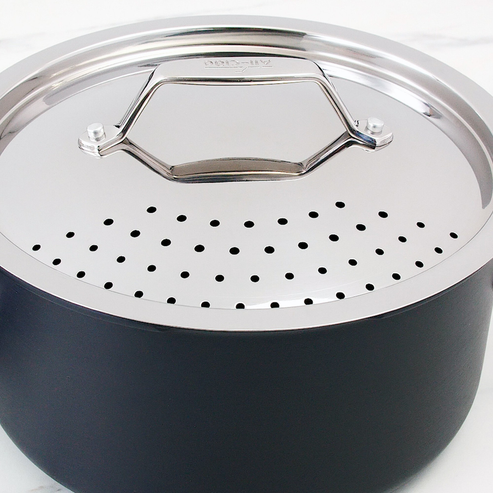 All-Clad Simply Strain Nonstick Multipot with Strainer Lid, 6-Qt. NEW
