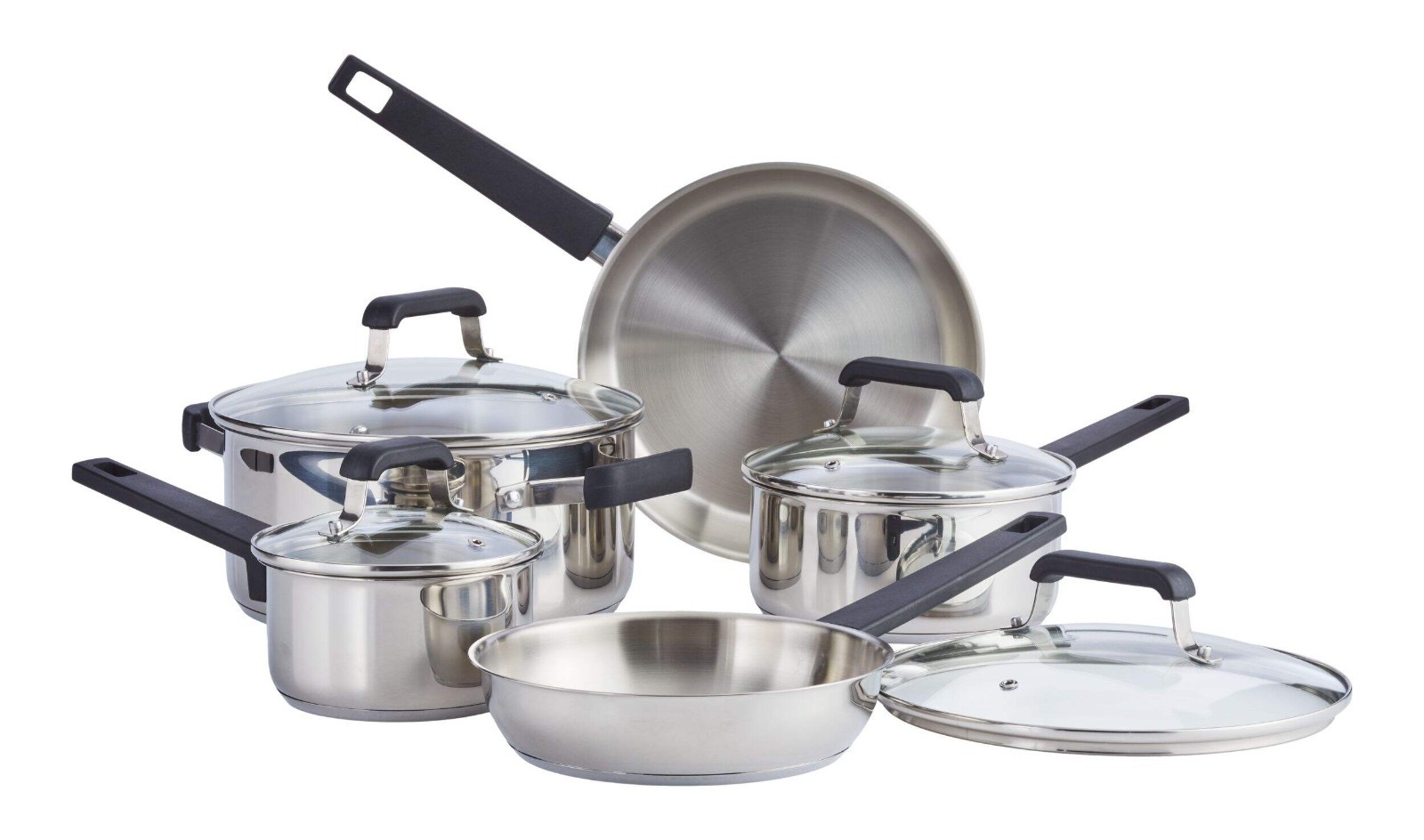 Master Chef Stainless Steel Cookware Set, 9-pc