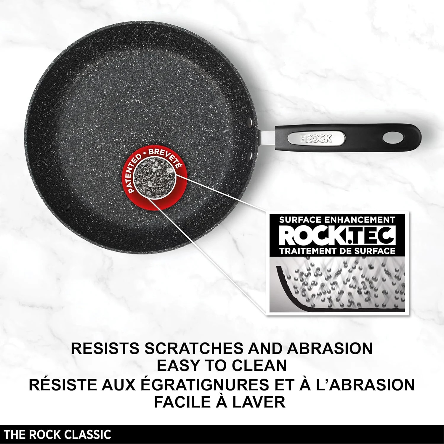 Starfrit The Rock 8PC Non-Stick Cookware Set, Black | Durable Forged Aluminum, O