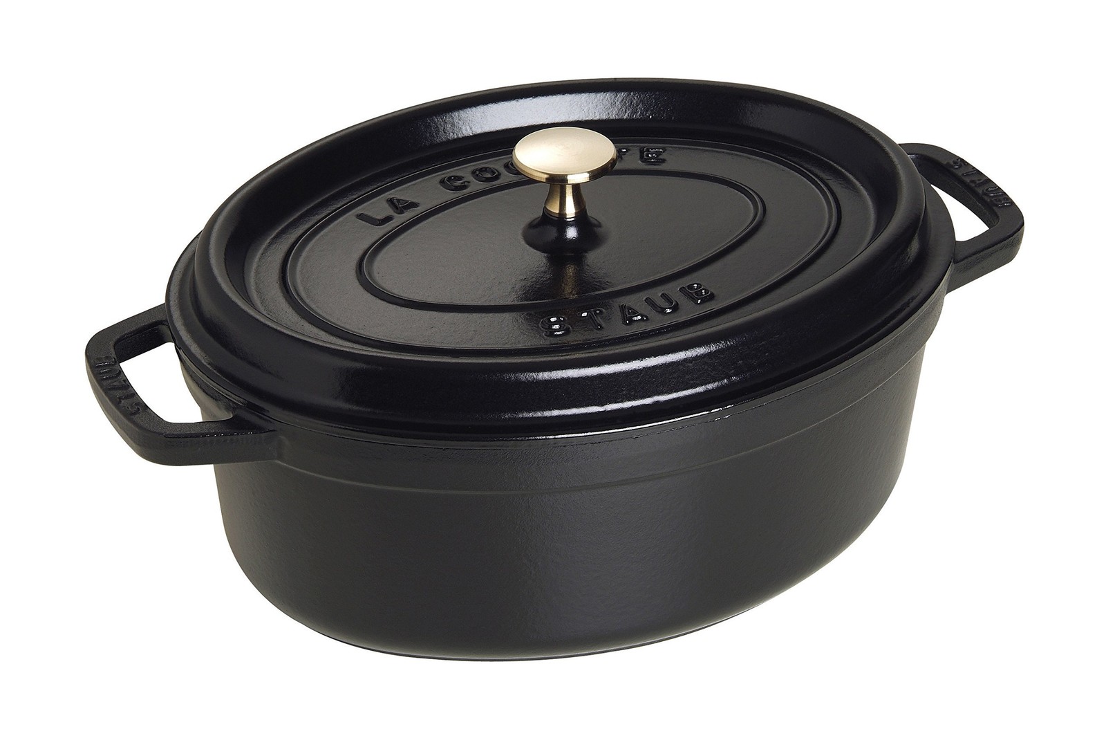 STAUB Stoub “Pico Cocot Oval Black 23cm” double-handed casting enamel hot pot IH
