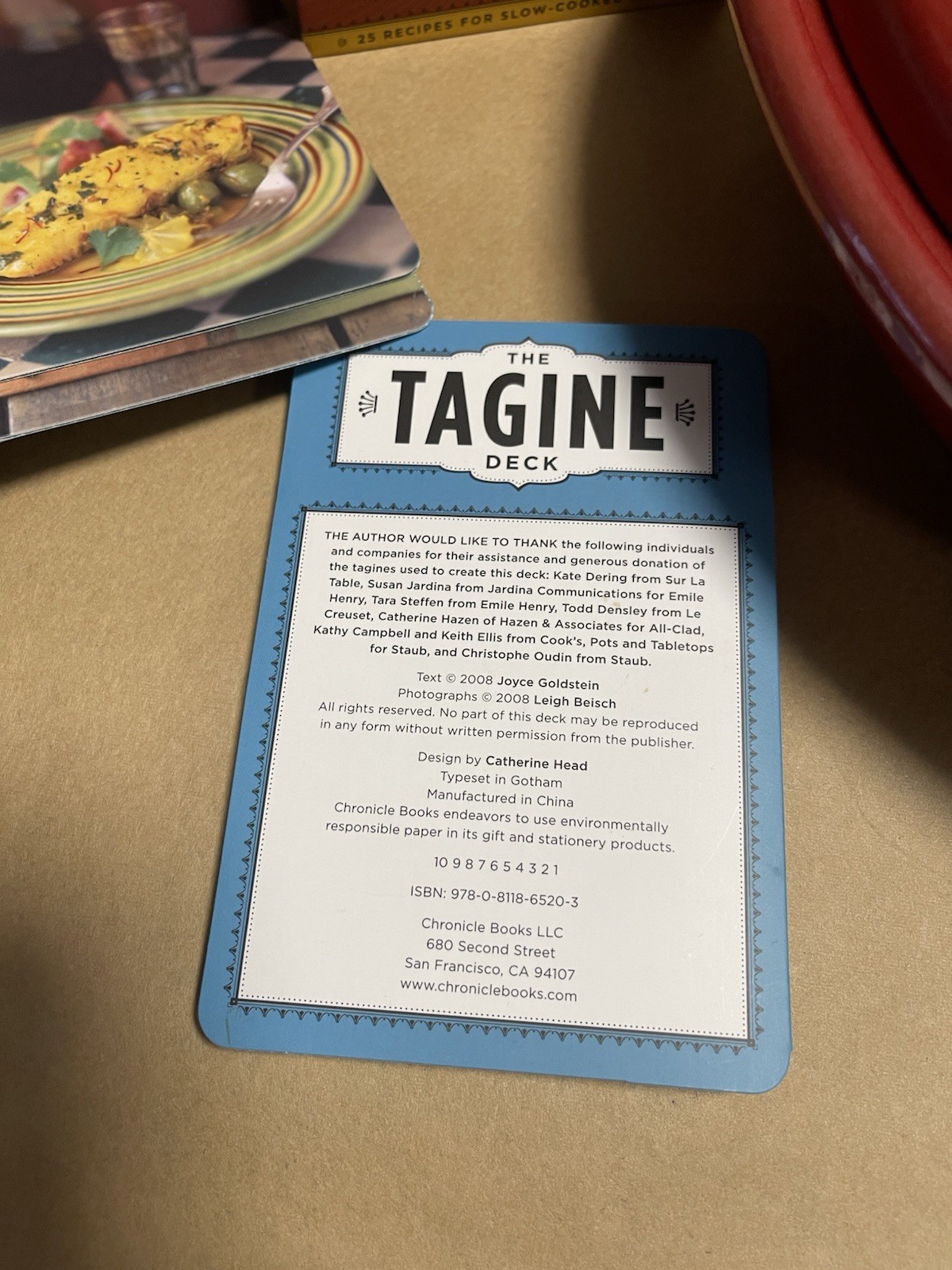 Emile Henry Large Tagine w/ Recipe Deck – 12.5″ Wide – France Moroccan Red EUC