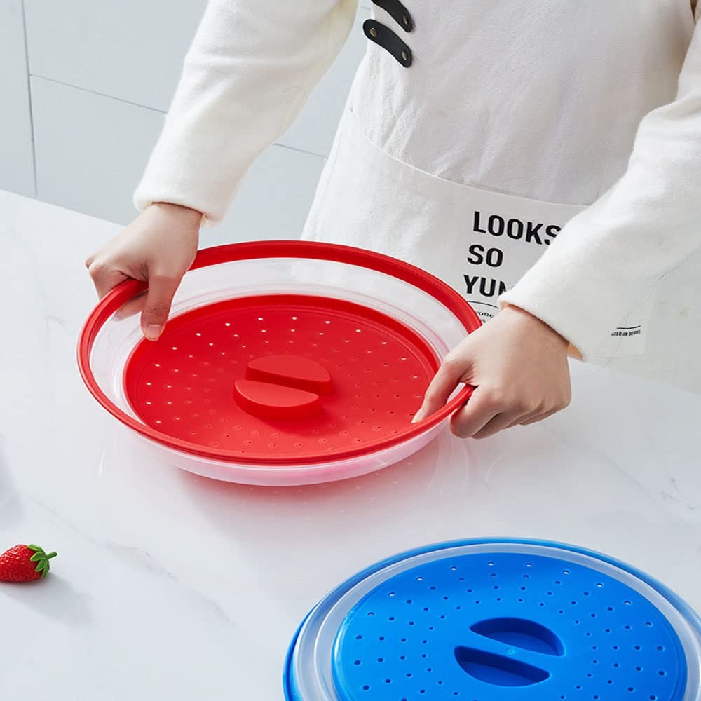 Collapsible Microwave Splatter Cover, 10.5 Inch, Dishwasher-safe, Microwave P…