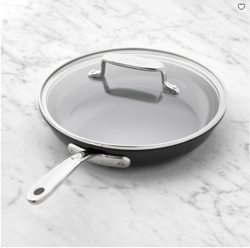 All-Clad NS Pro Ceramic Nonstick Fry Pan with Lid Hard Anodized