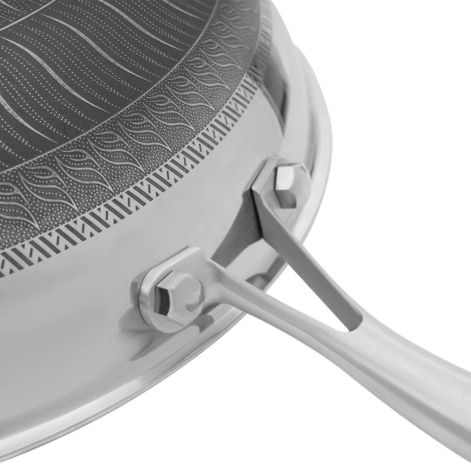 Honeycomb Wok, Stainless Steel Cooking Frying Pan, Stir-fry Pan 32*8.5cm